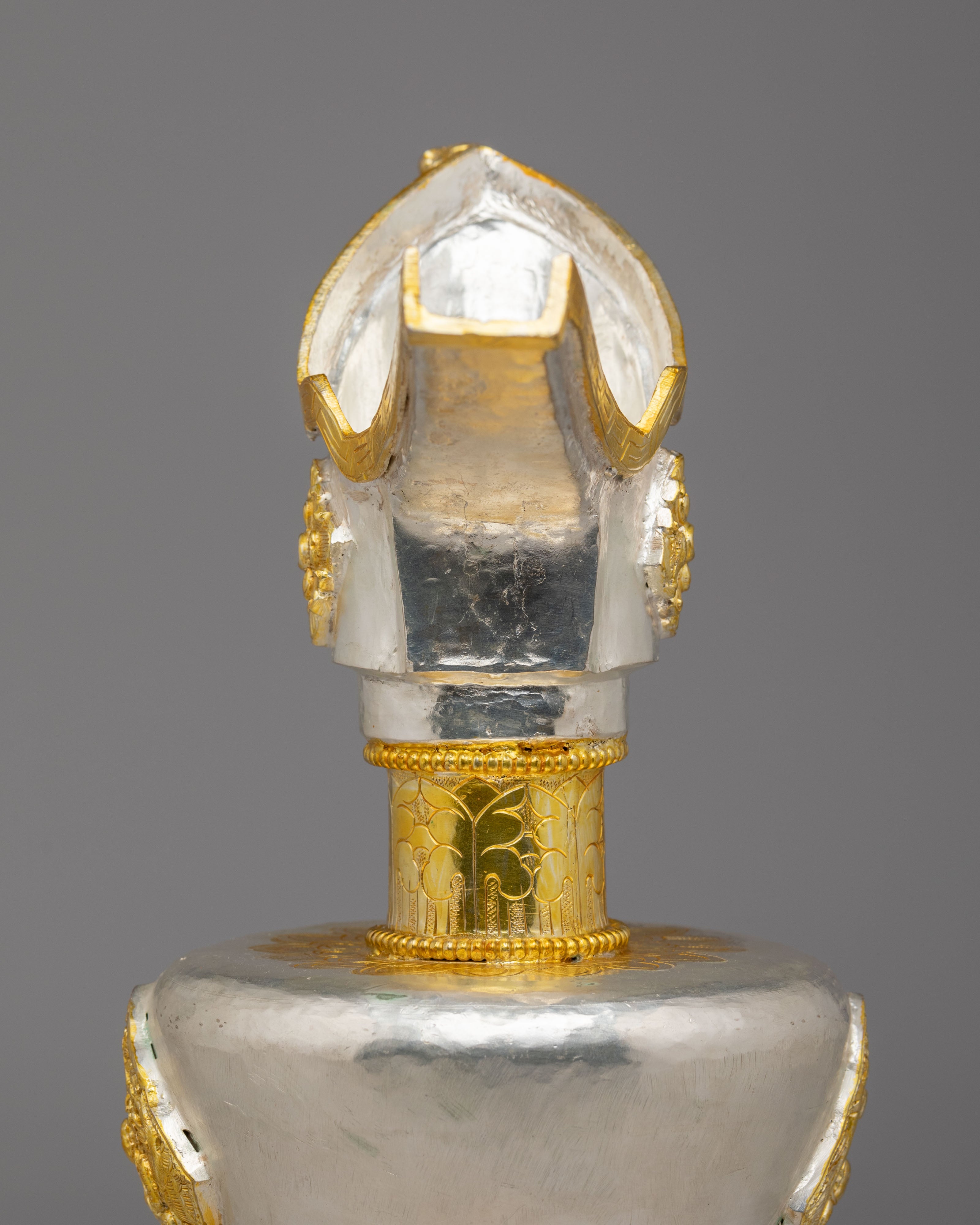 Traditional Ritual Bhumba | Copper Body Electro Gold & Silver Plated