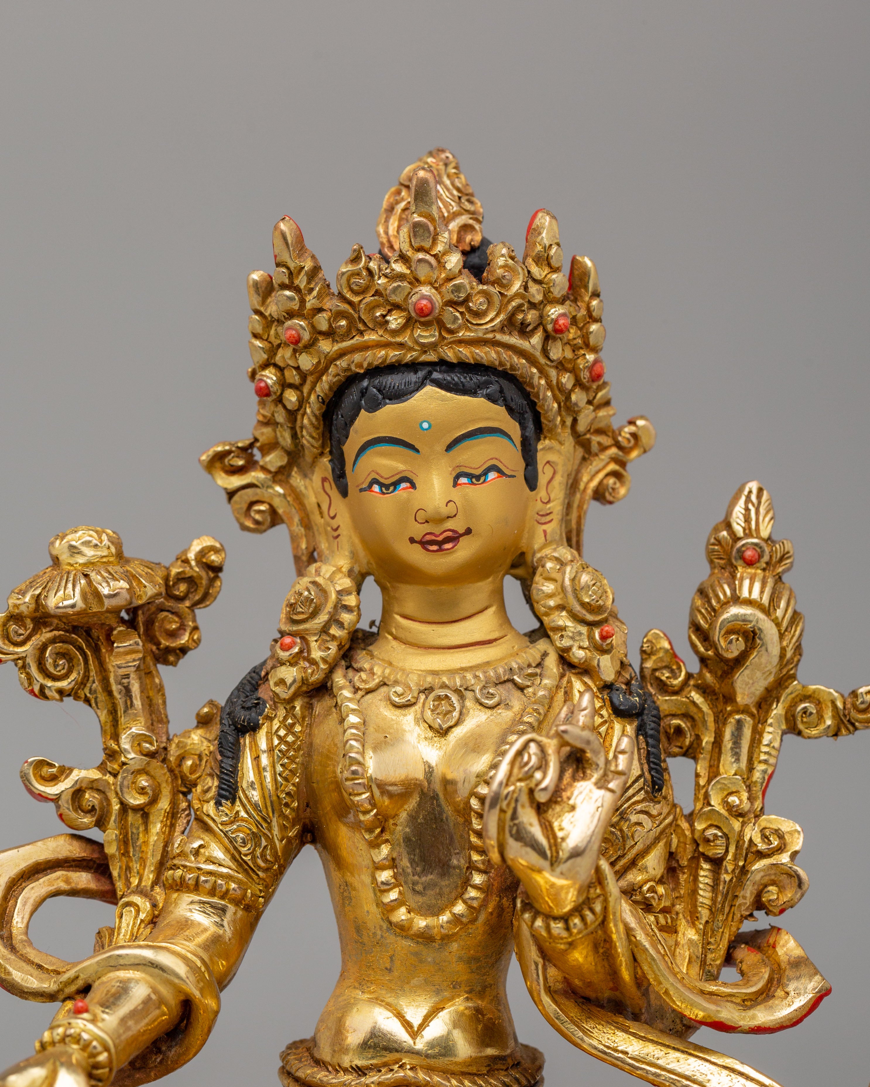 Green Tara Statue for Compassion | Tibetan Buddhist Figurine