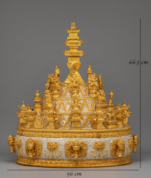 Handmade Electro Gold Plated Mandala for Rituals | Spiritual Art & Altar Decor