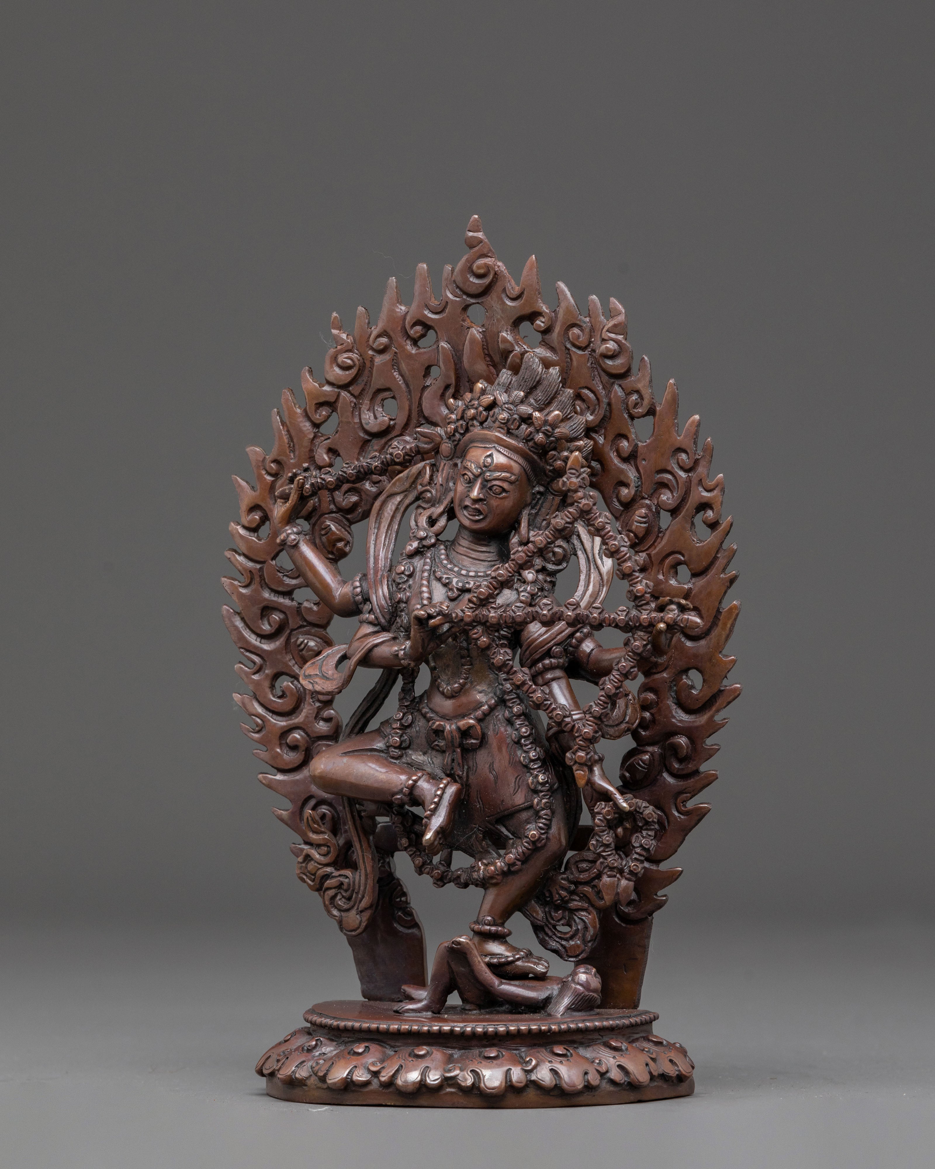 Handcrafted Kurukulla Buddhist Statue | Tibetan Artwork for Altar Decor