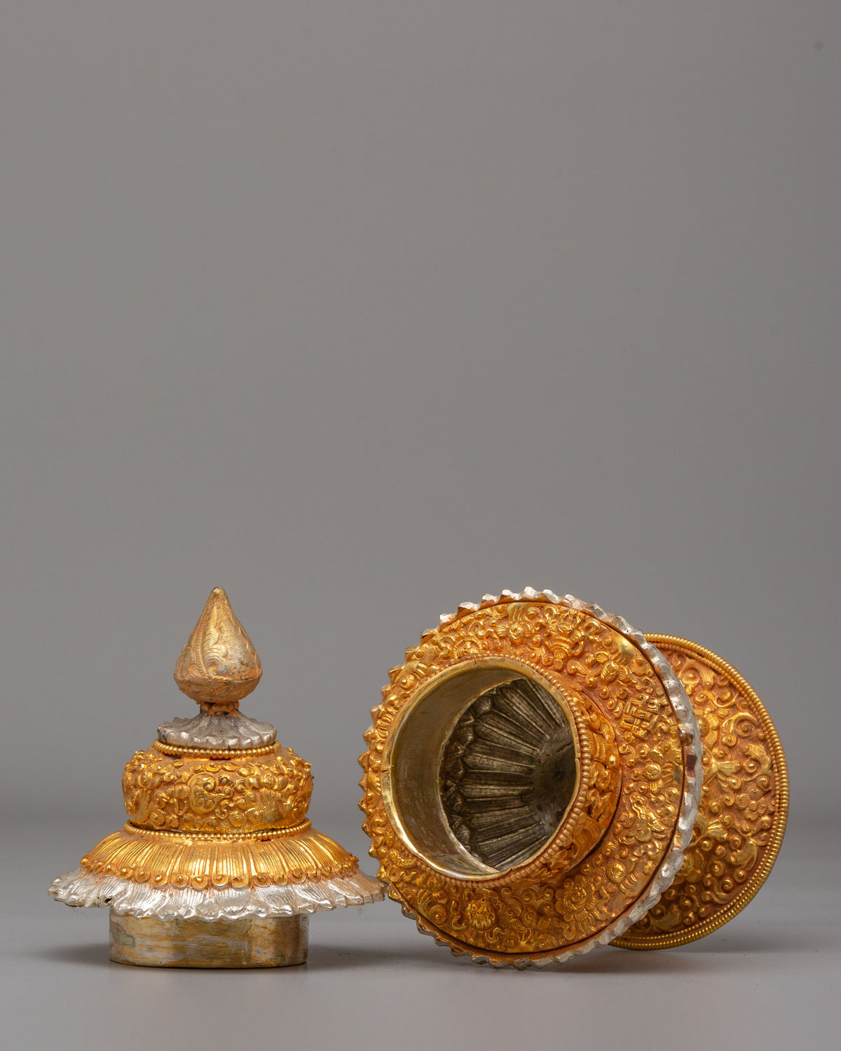 Gold-Plated Dhupur Rice Pot | Symbolic Offering Vessel