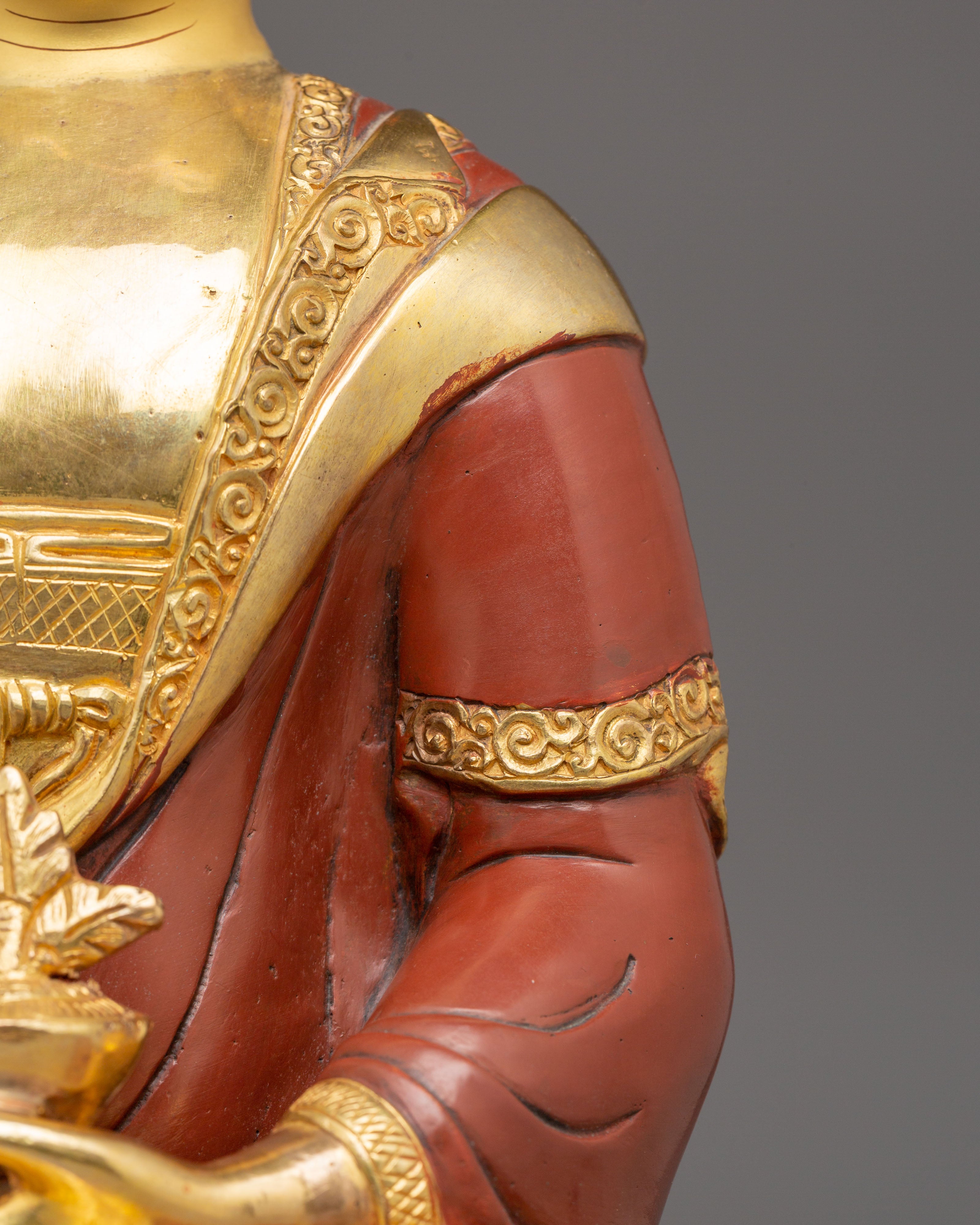 Himalayan Healing Buddha Statue | Gold Plated Tibetan Buddha Art