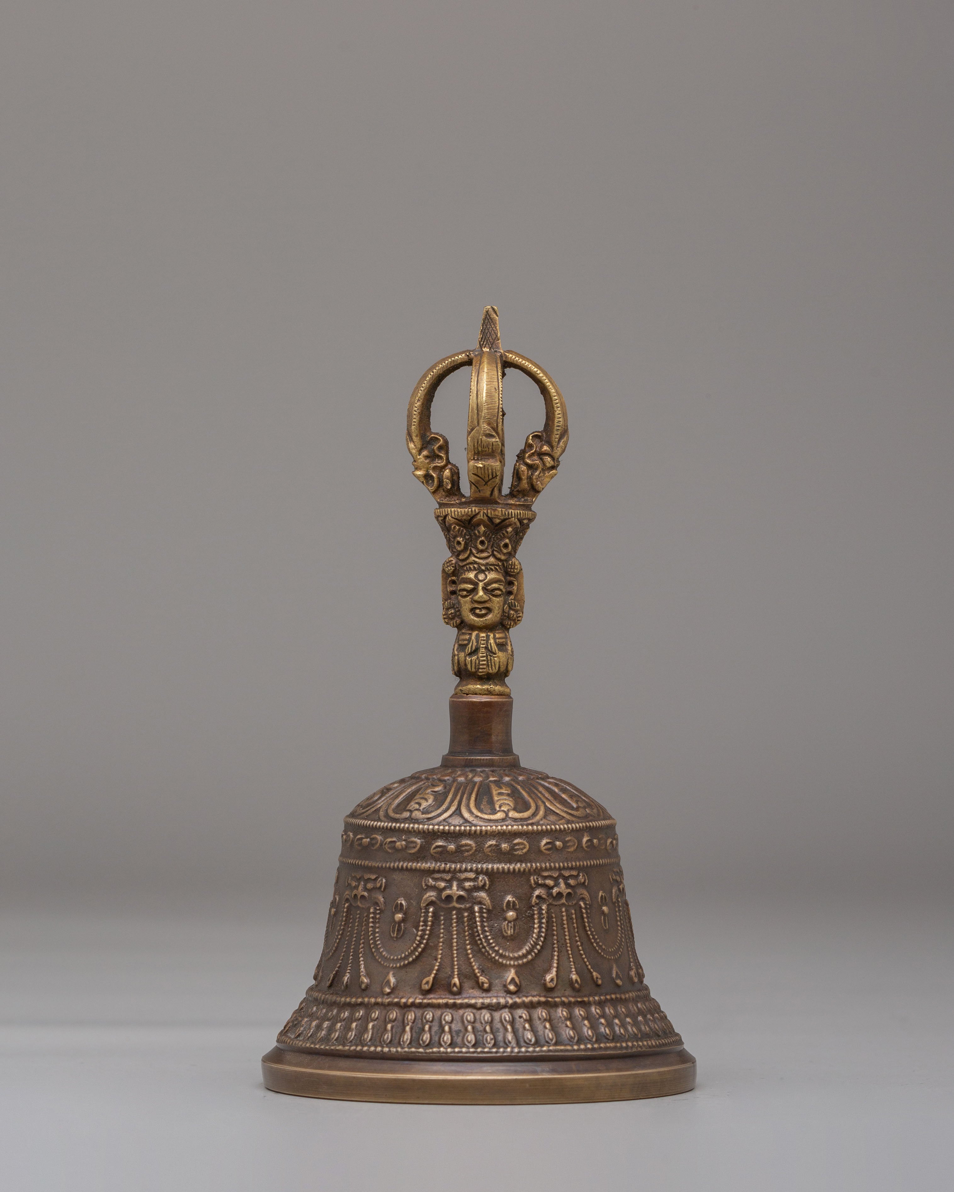Tibetan Buddhism Vajra and Bell Set | Bronze Ritual Tools