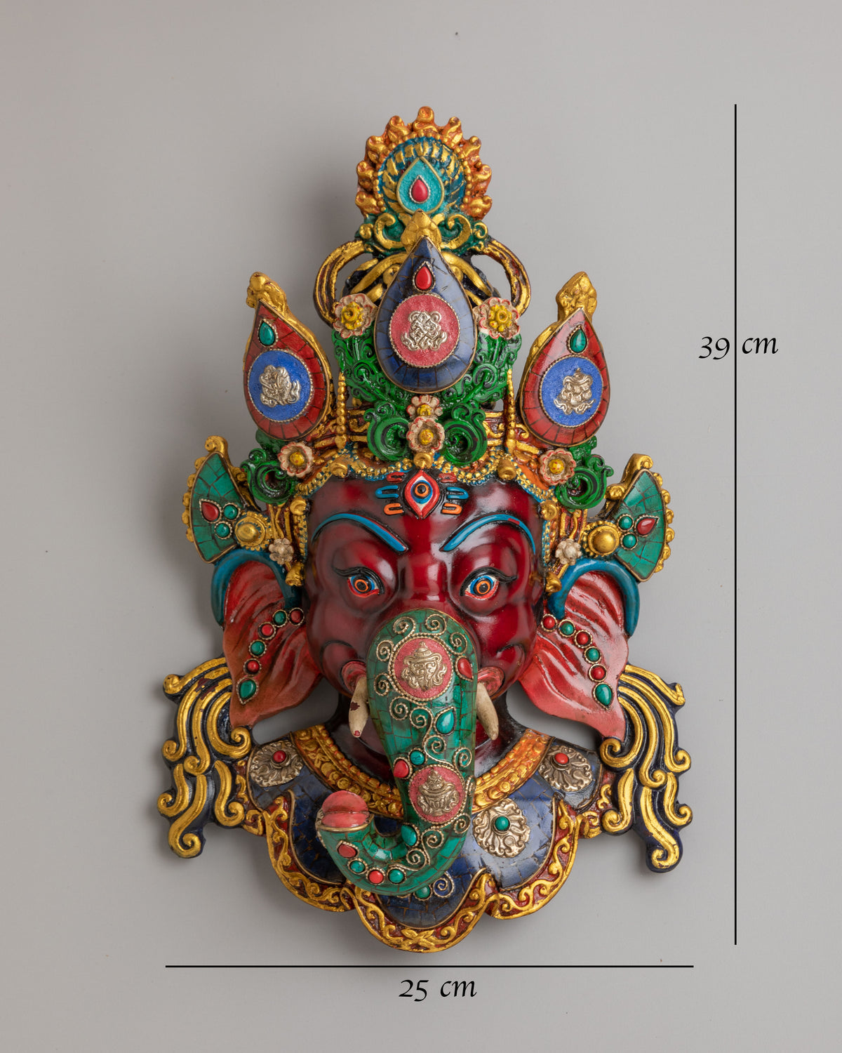 Traditional Sacred Ganesha Wall Hanging | Handcrafted Spiritual Artwork