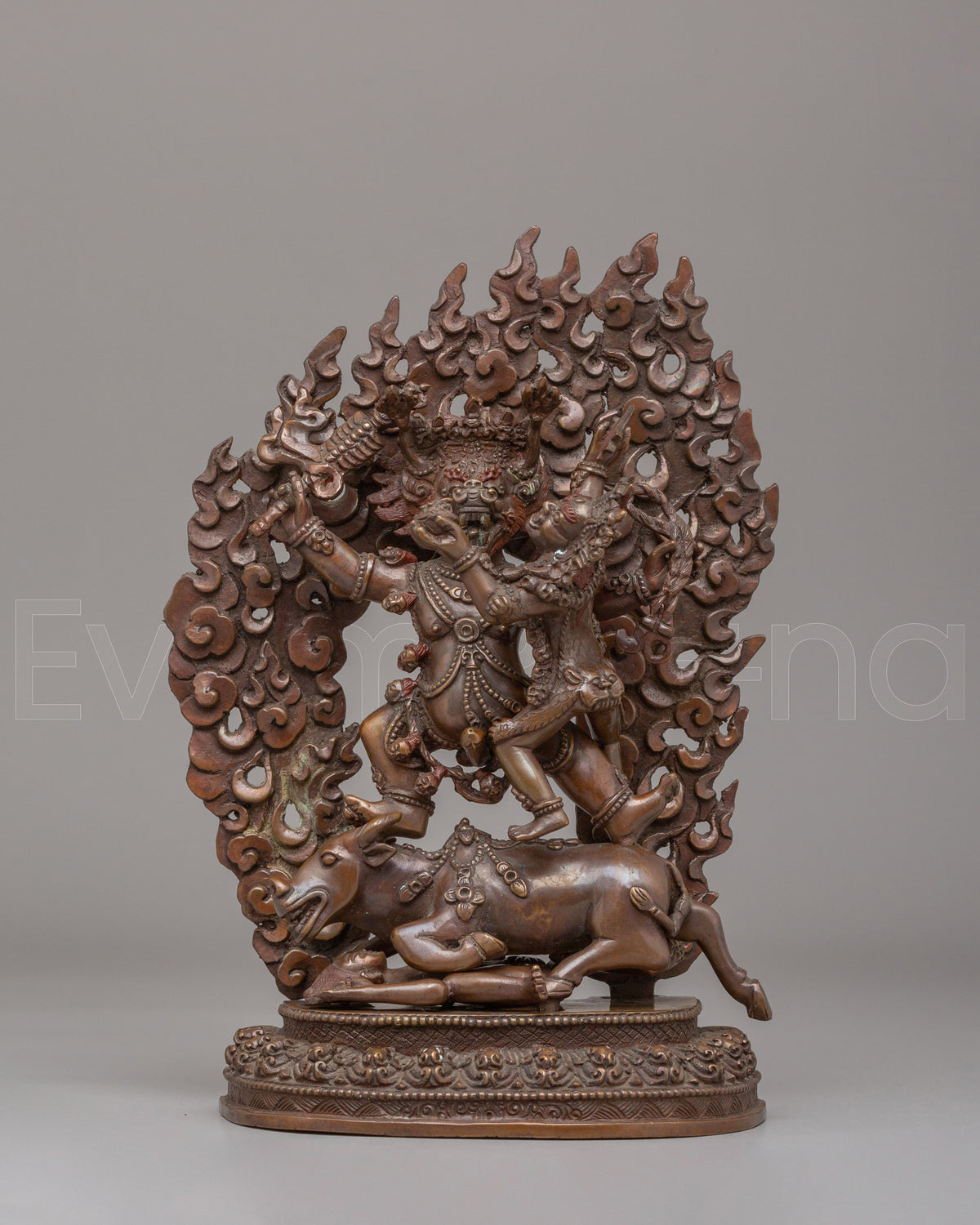 Yama Dharmaraja With Consort Statue