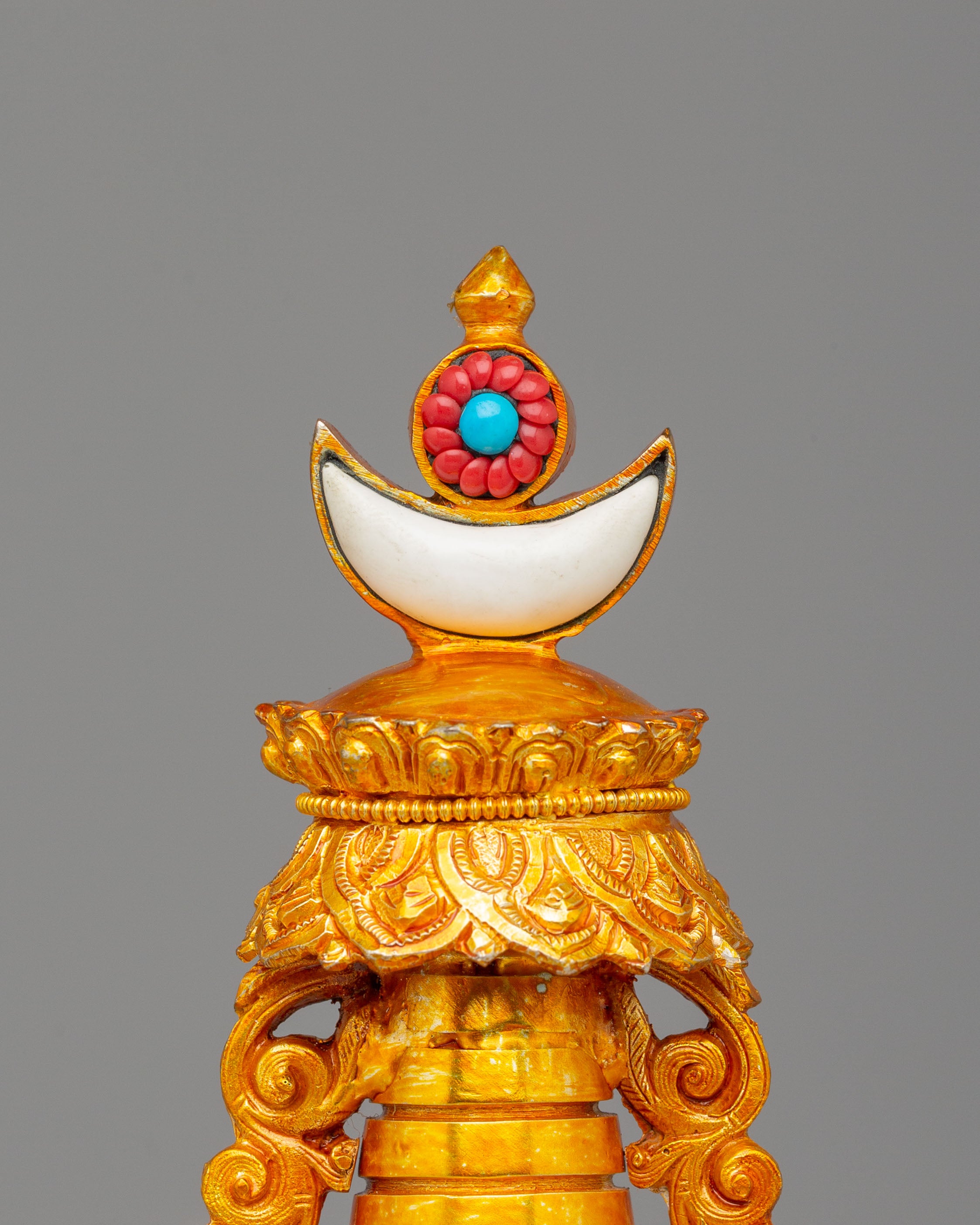 Traditional Handmade Stupa | Sacred Tibetan Buddhist Shrine Decor