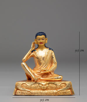 Buddhist Milarepa Handcrafted Statue | Tibetan Meditation Decor