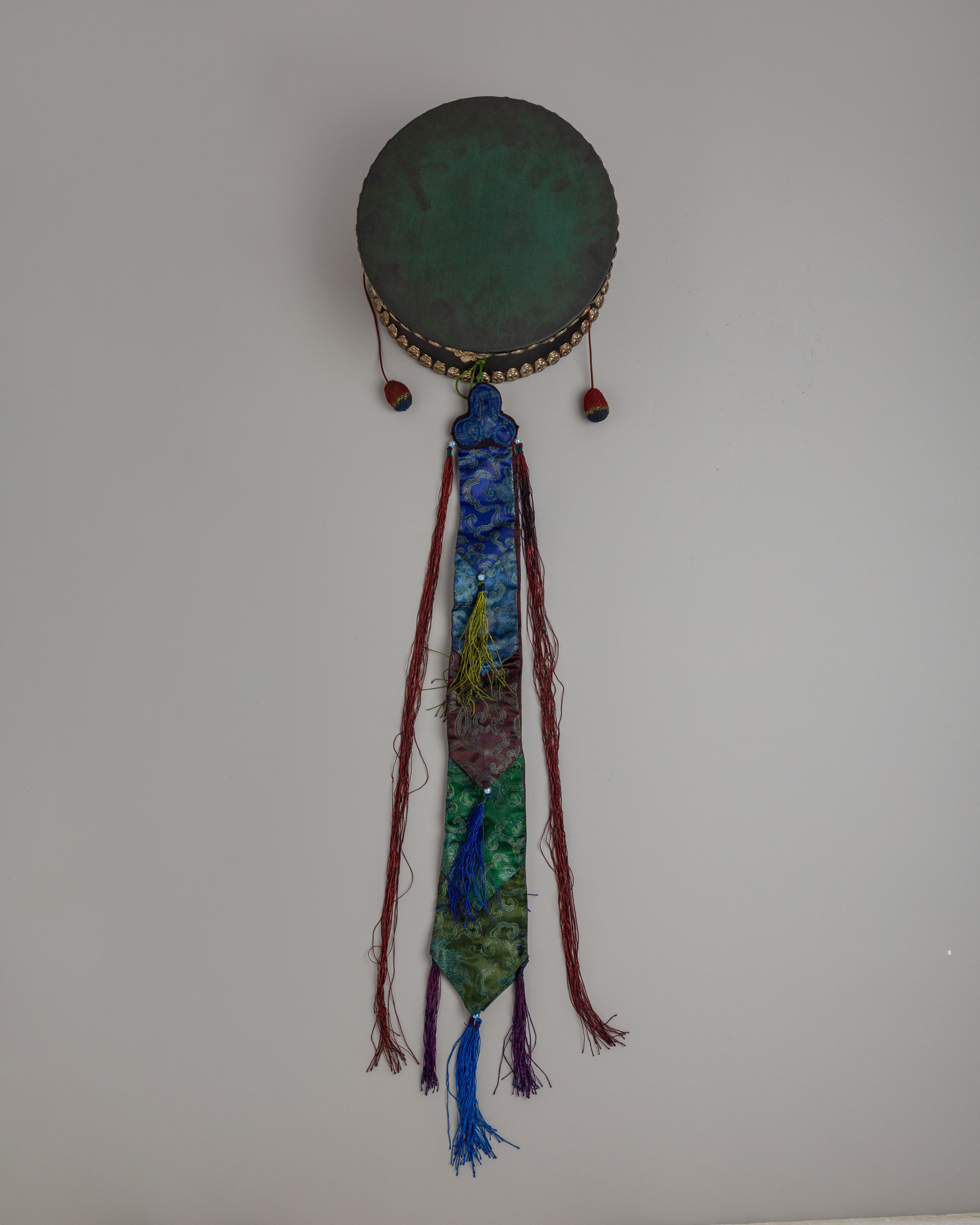 Wooden Damaru Ritual Instrument | Vajrayana Altar Damaru