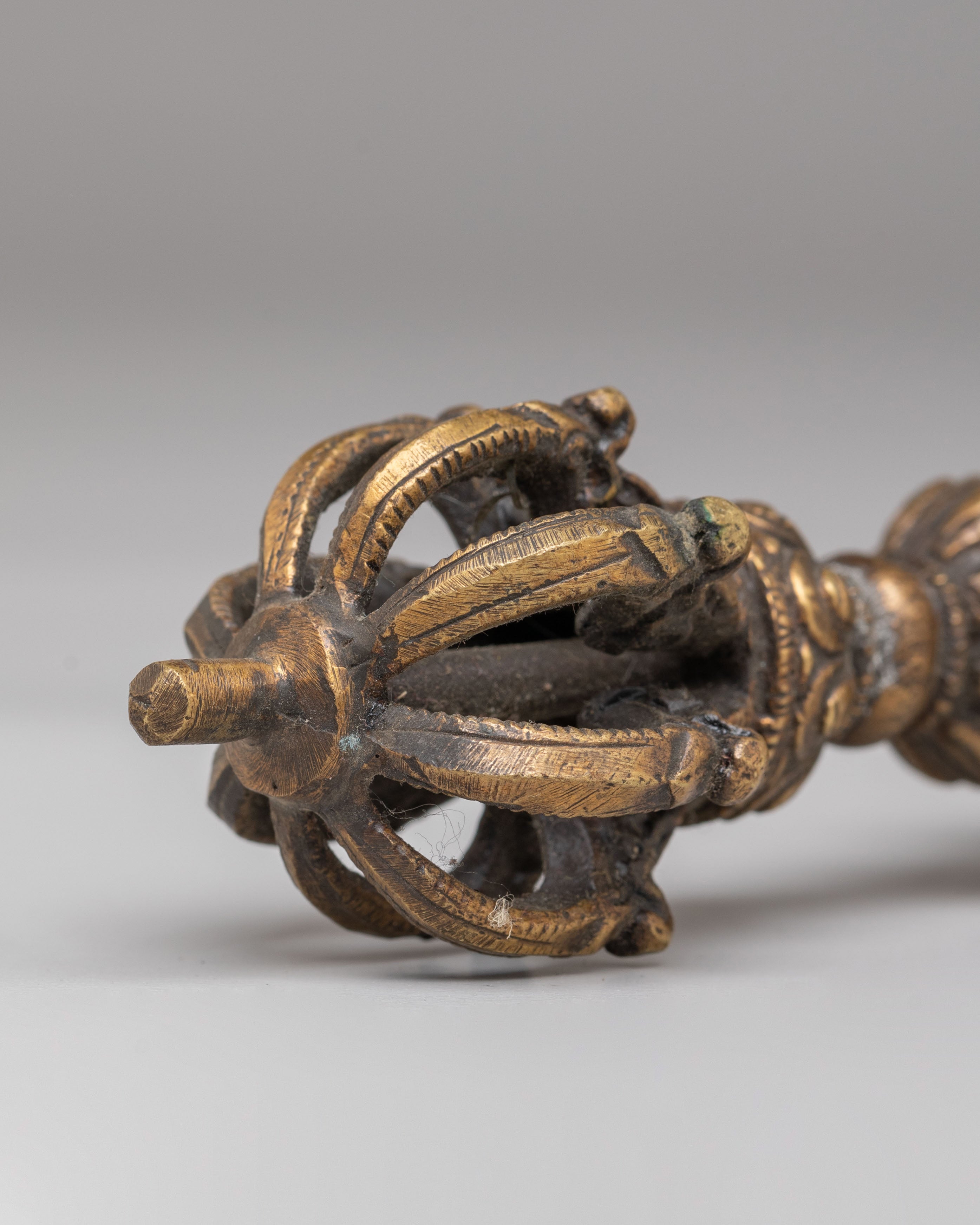 Buddhist Ritual Item Vajra | Brass Tibetan Ritual Tool for Spiritual Practices
