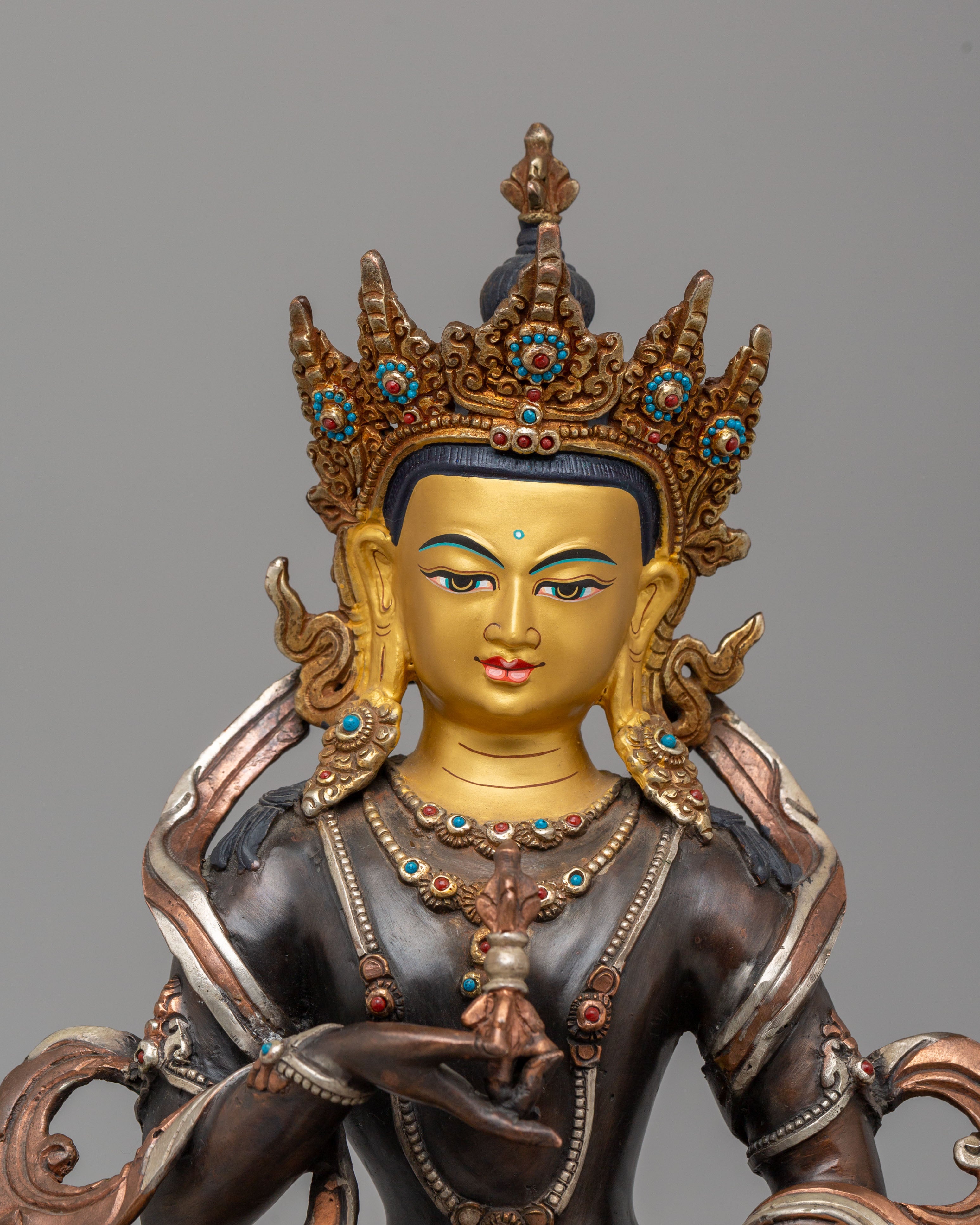 Vajrasatva Meditation & Purification Statue | Gold Gilded Artwork