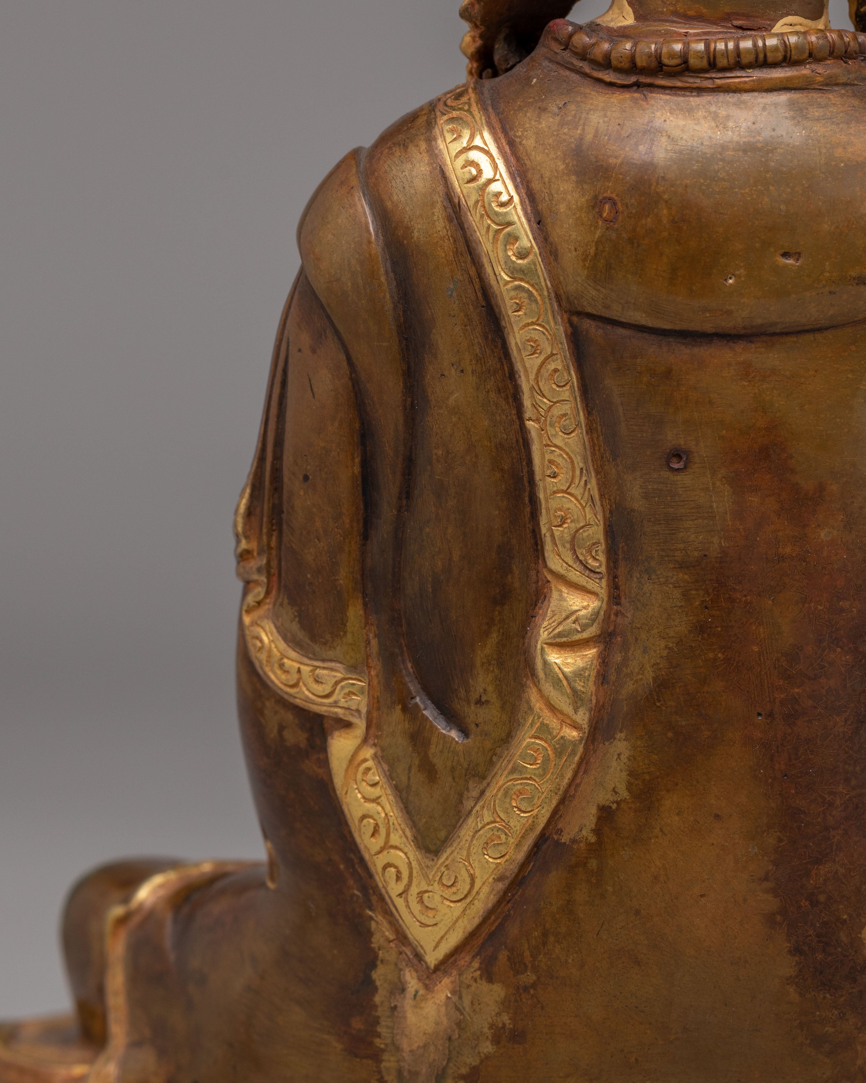 Traditional Crown Shakyamuni Buddha Statue | Himalayan Artwork