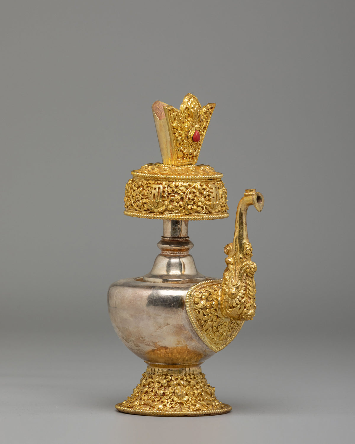 Spiritual Handcrafted Ritual Bhumba Set | Gold and Silver Plated Bhumba