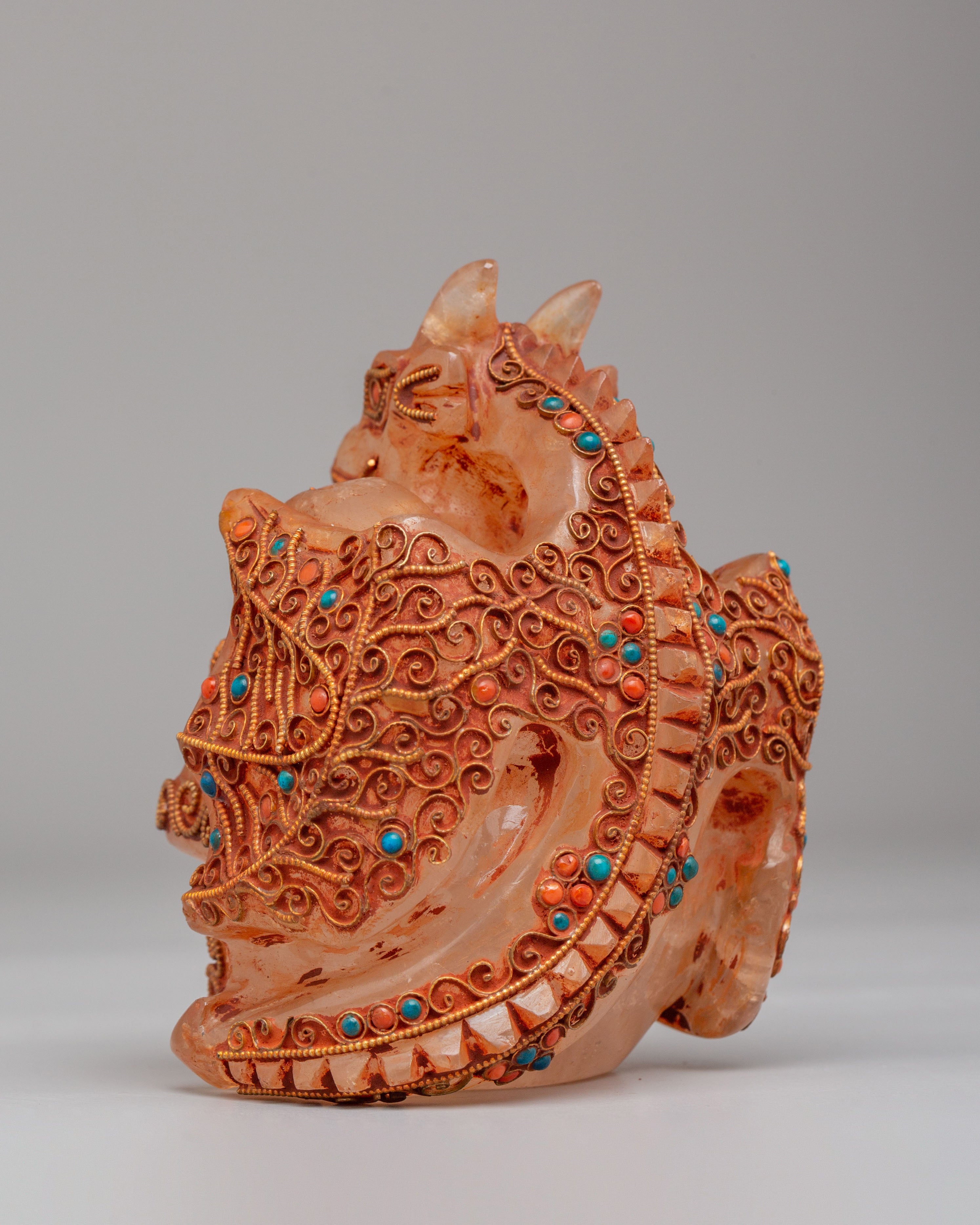 Himalayan Crystal Skull | Tibetan Buddhist Ritual Skull