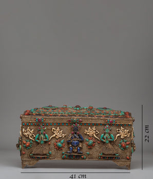 Handcrafted Buddhist Treasure Box | Sacred Meditation Decor