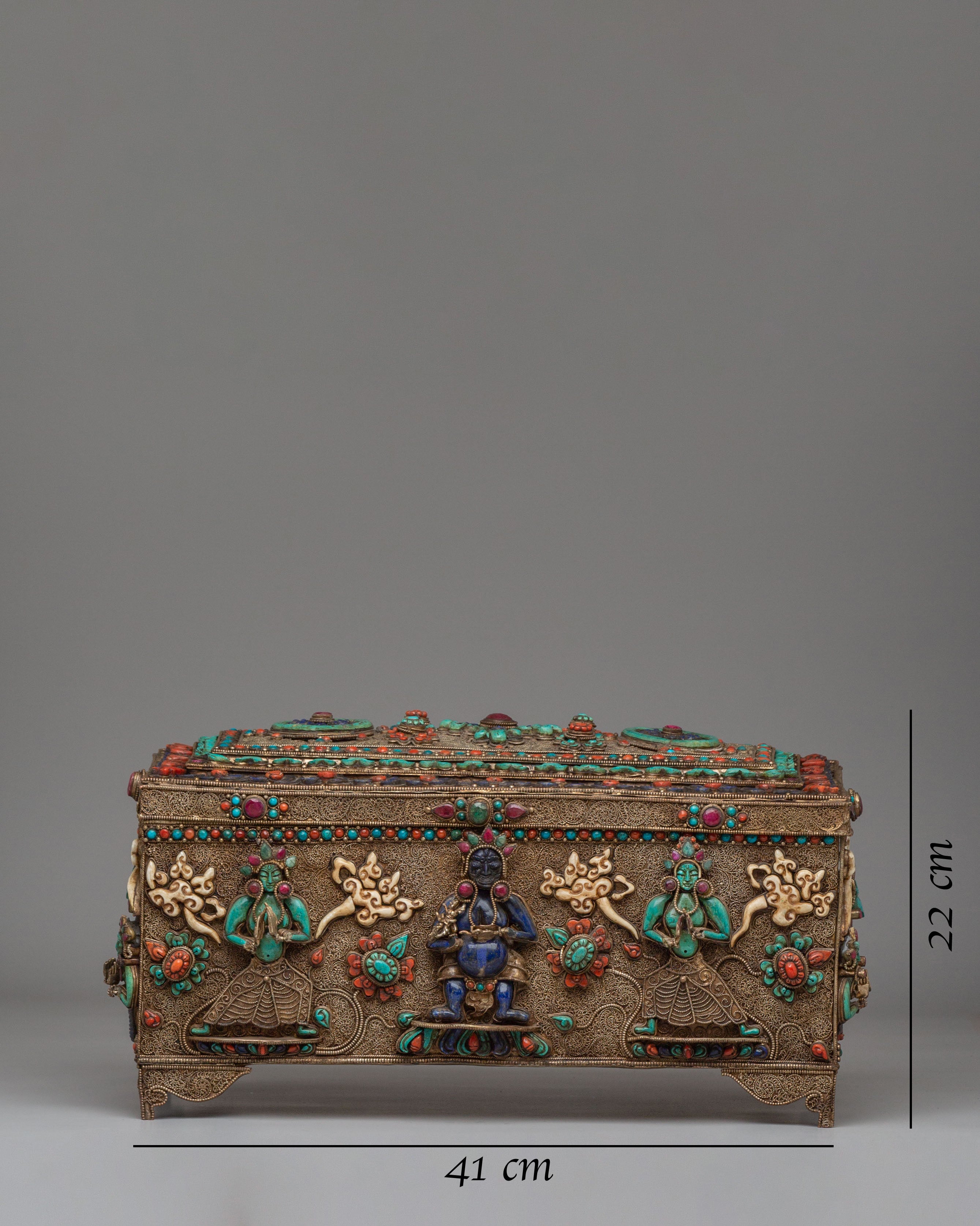 Handcrafted Buddhist Treasure Box | Sacred Meditation Decor