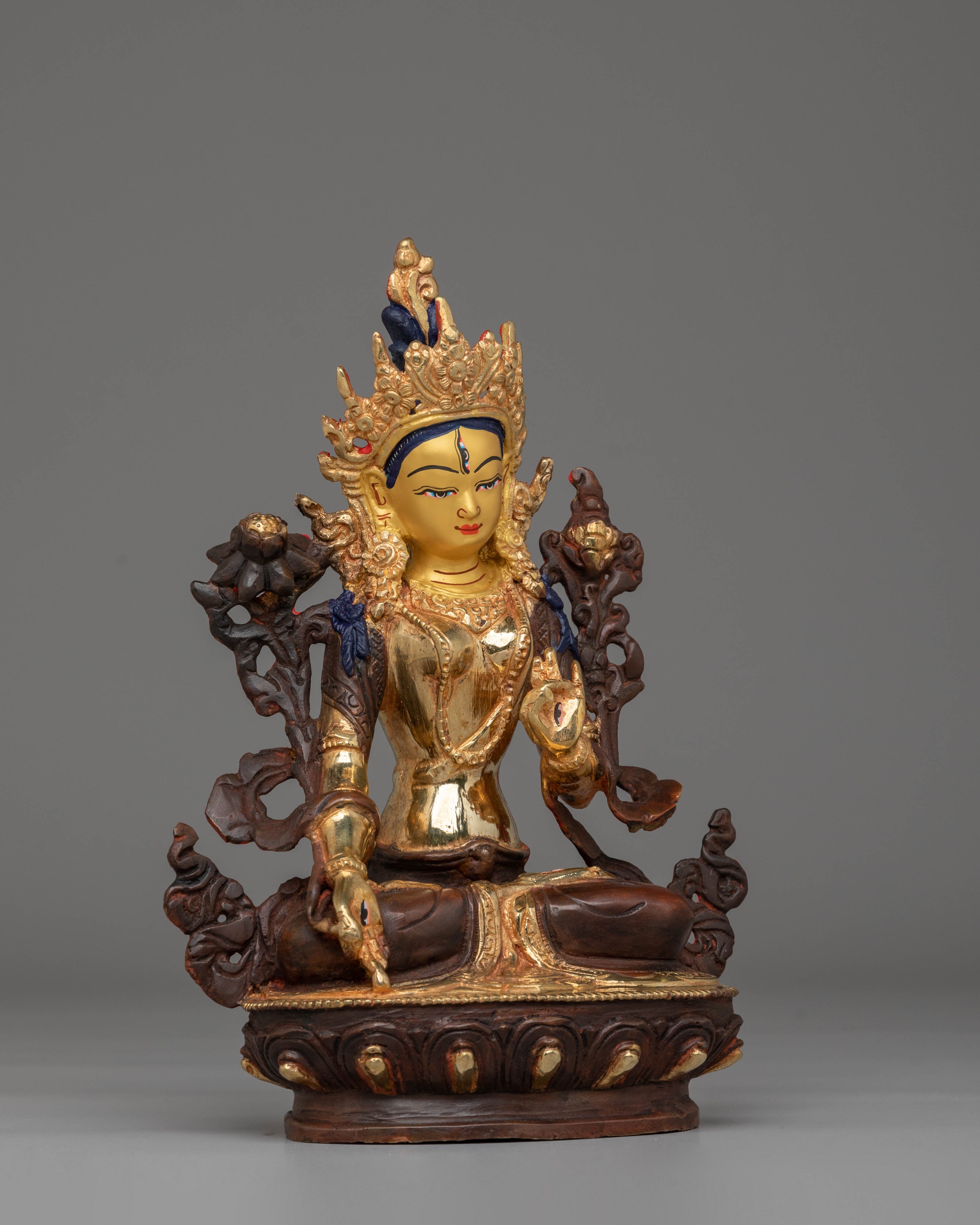 White Tara Handcrafted Tibetan Statue | Spiritual Decor for Meditation