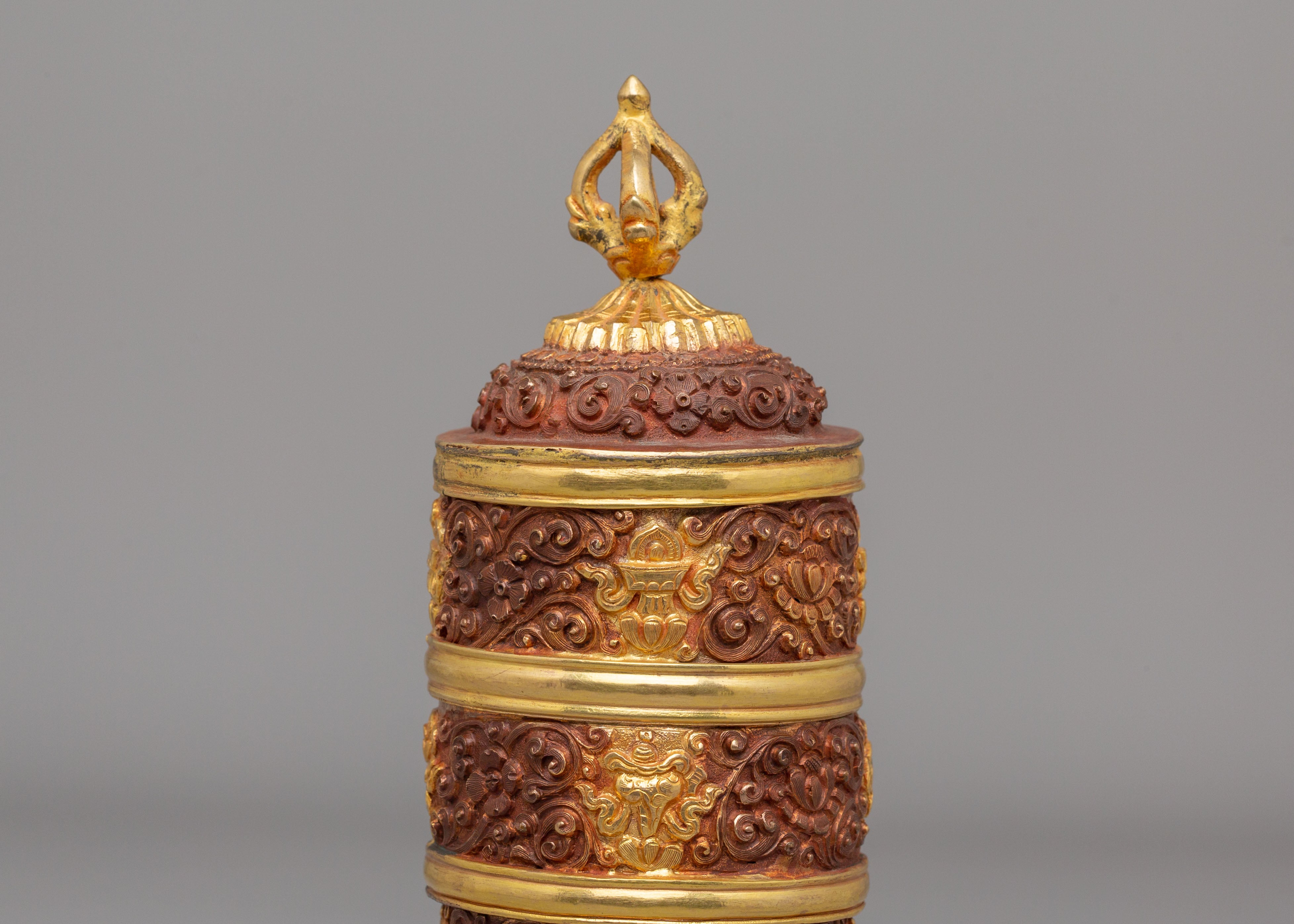 Traditional Buddhist Ritual Rice Pot | Handmade Tibetan Altar Vessel