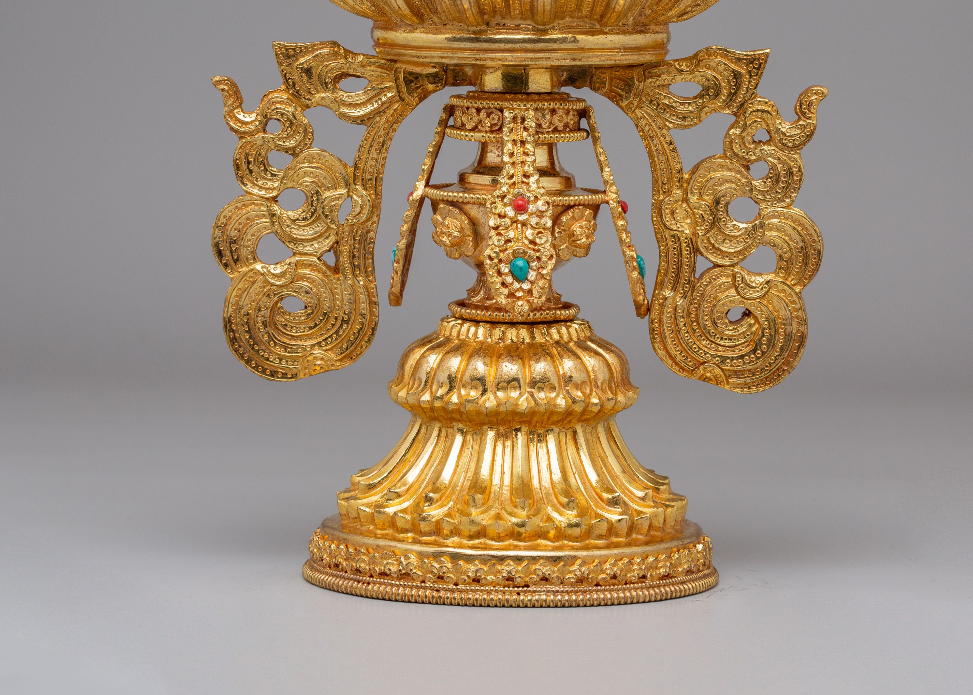 Handcrafted Chakravartin Possessions Sculpture | Sacred Buddhist Artwork for Meditation