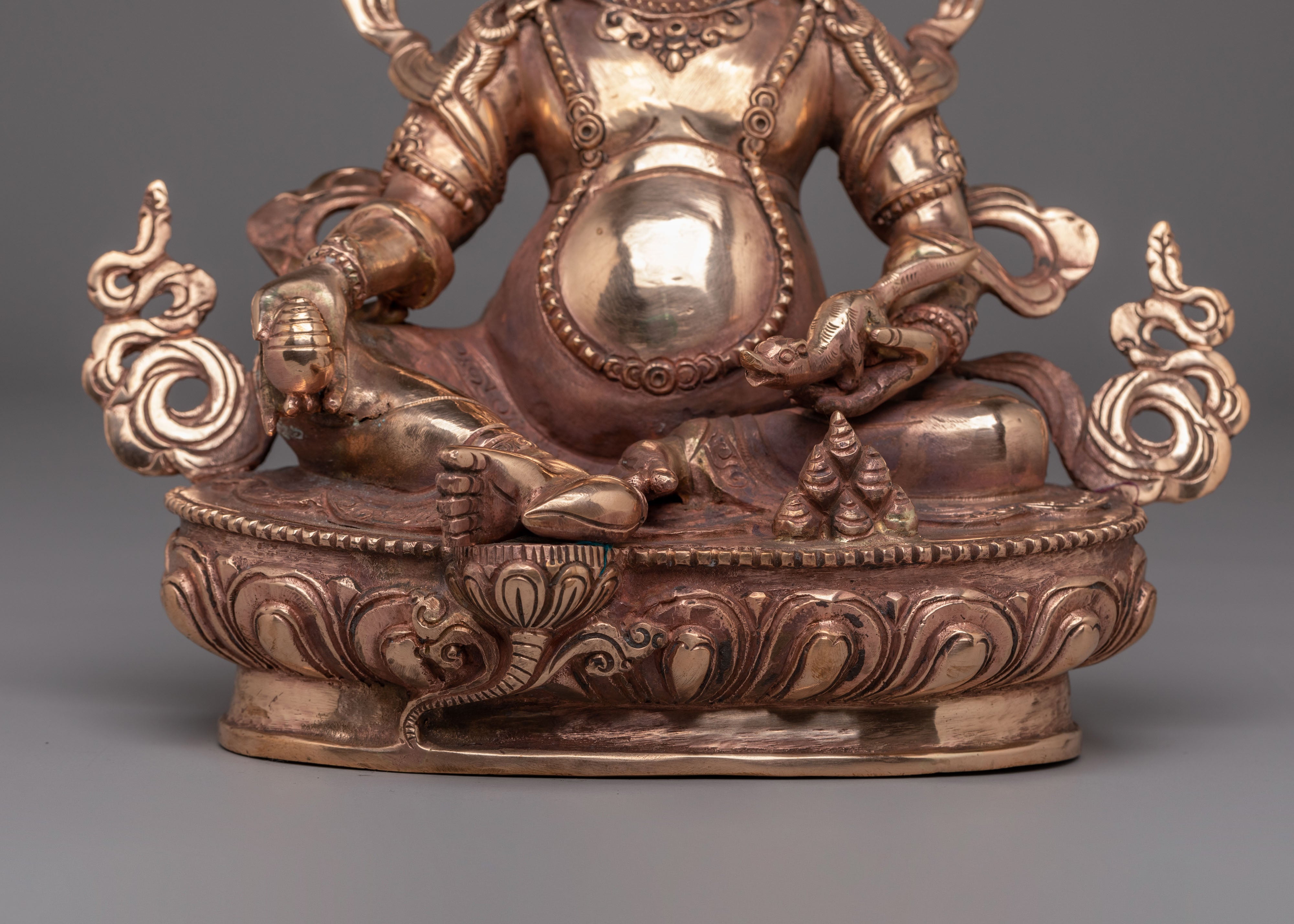 Handcrafted Dzambhala Deity Statue | Tibetan Wealth God Sculpture