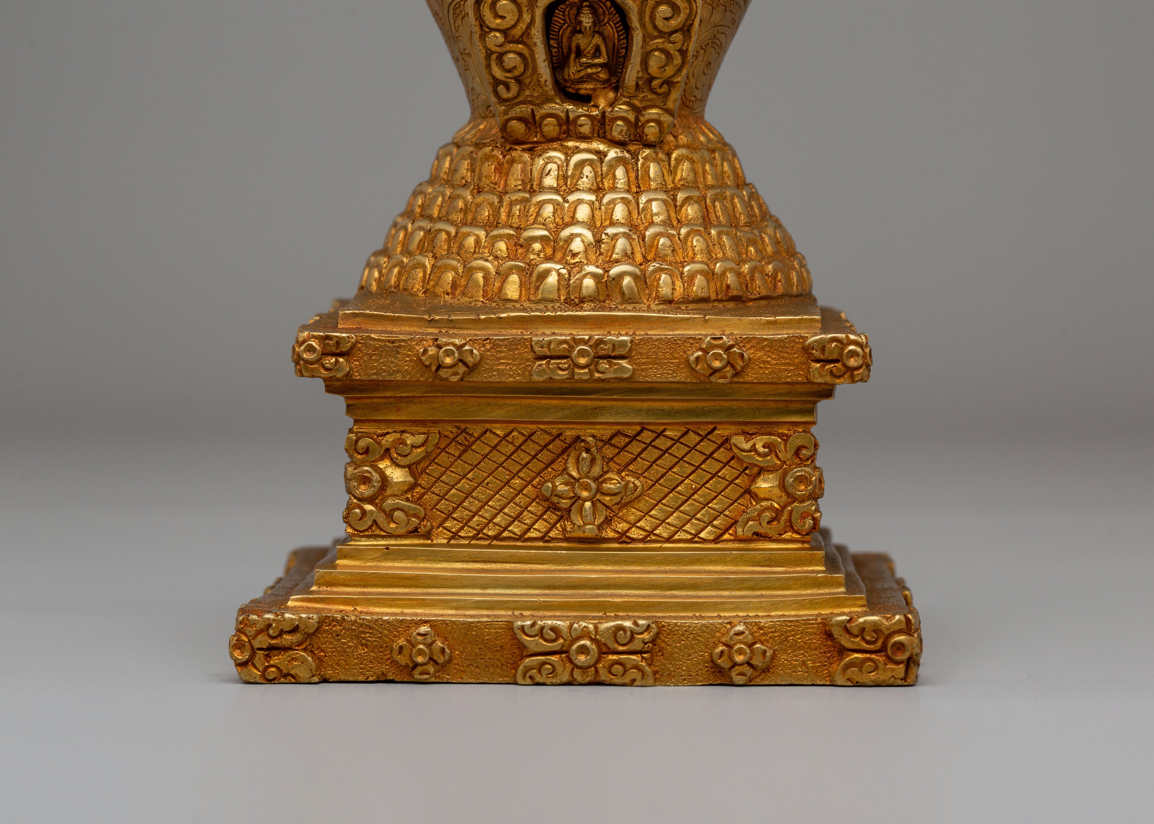 Eight Great Buddhist Stupa Set | Himalayan Chorten Set for Altar