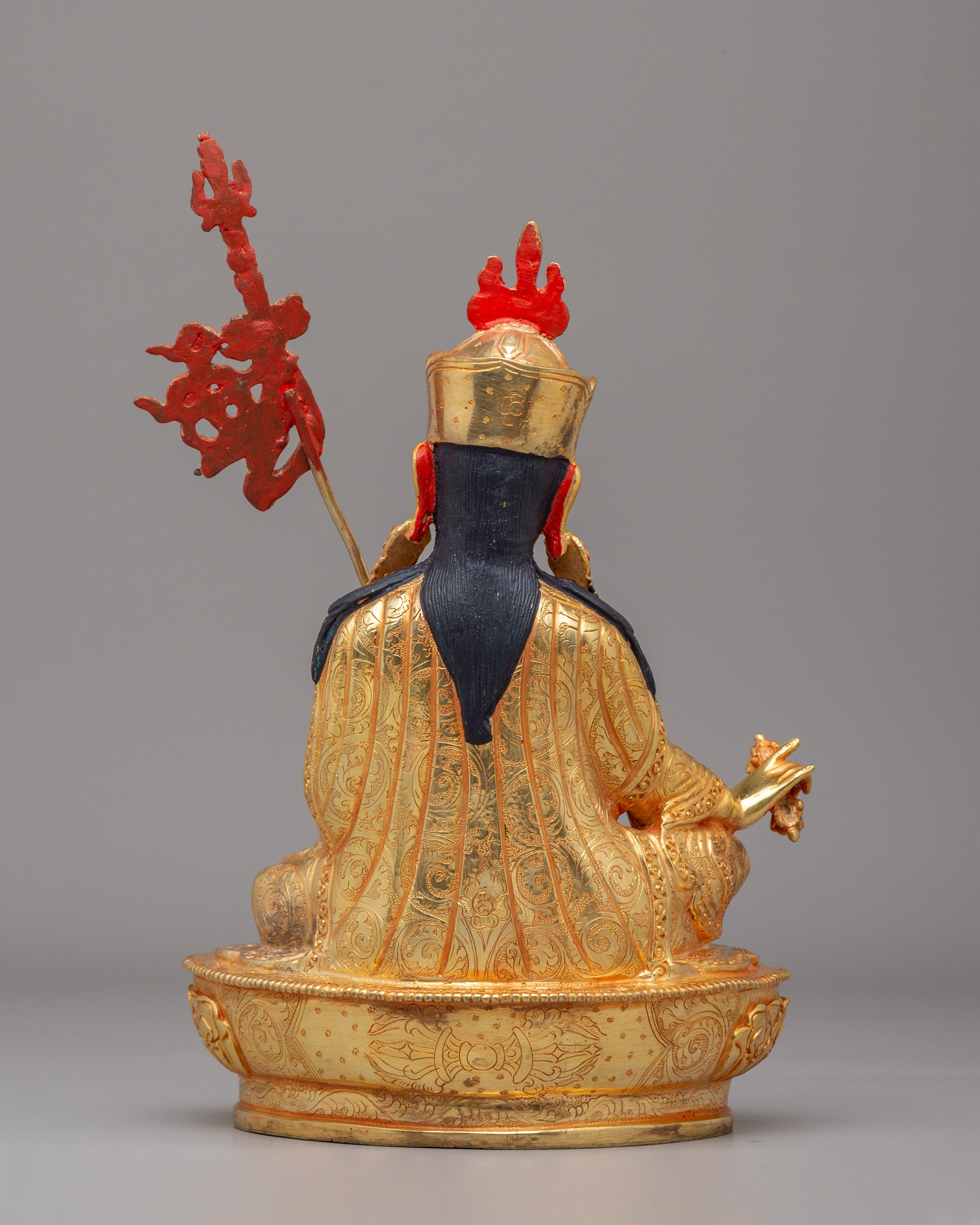 Golden Guru Rinpoche Statue | Traditional Artwork