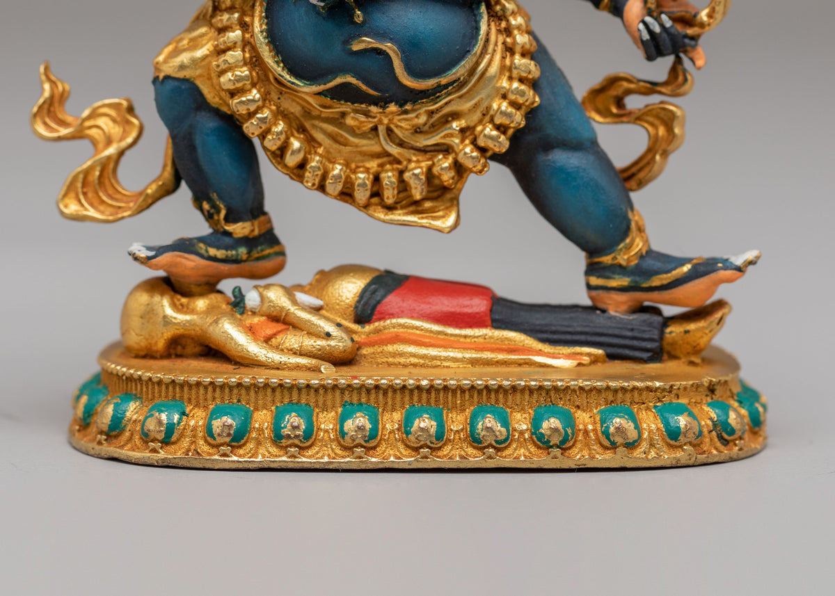 Buddhist Six-Armed Mahakala Statue | Tibetan Protector Deity Artwork
