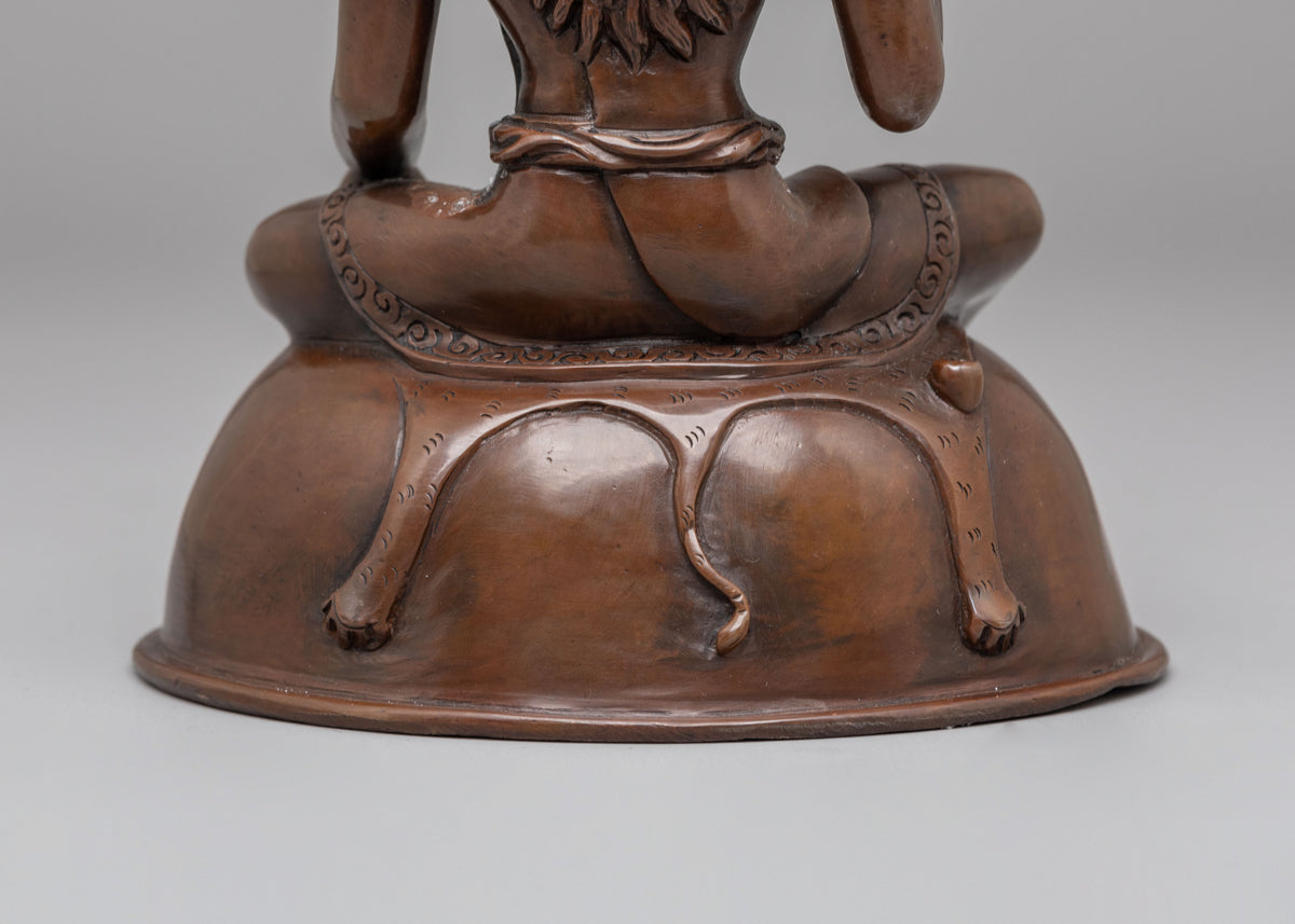 Spiritual Hindu Deity Shiva Statue | Oxidized Copper Body with Intricate Details