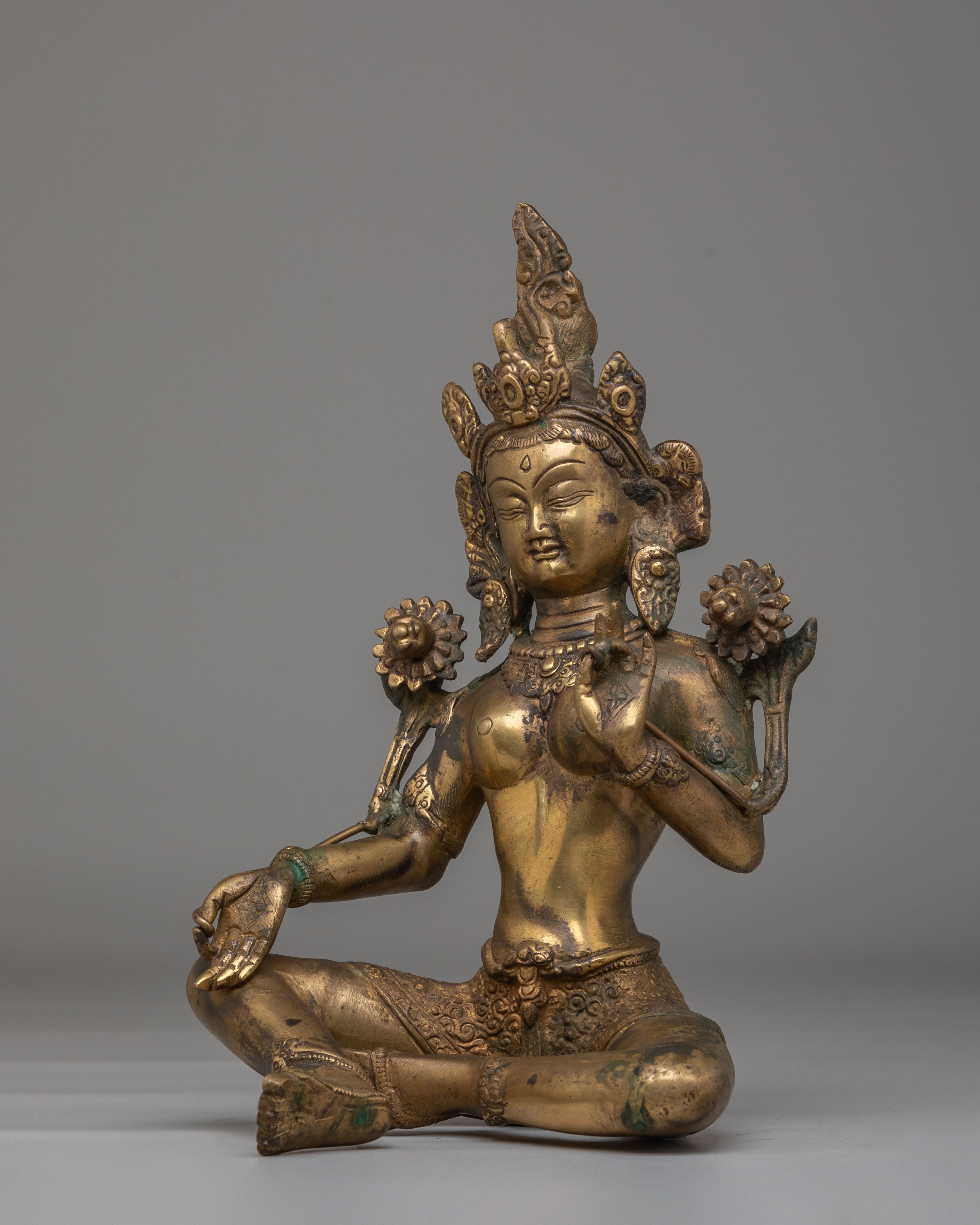 Spiritual Green Tara Buddhist Statue | Mother of All Buddhas