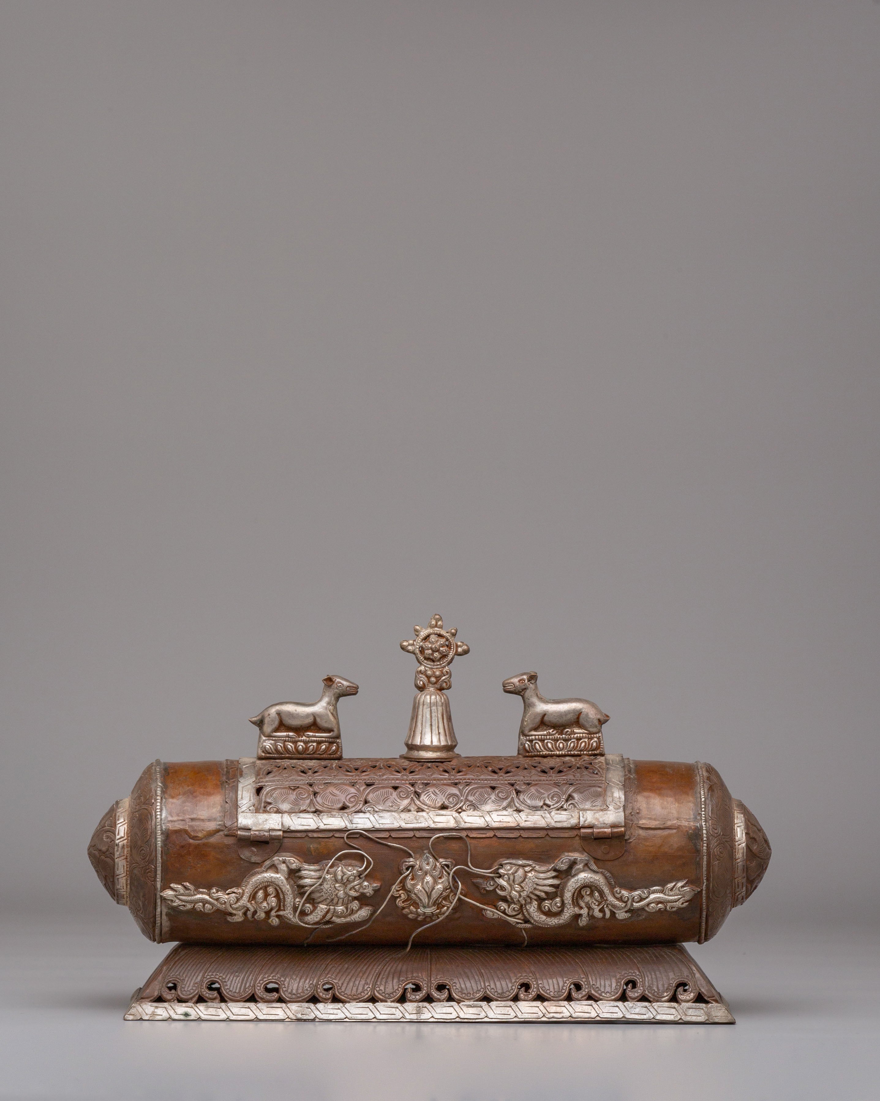 Dharma Wheel Incense Burner | Tibetan Handcrafted Art