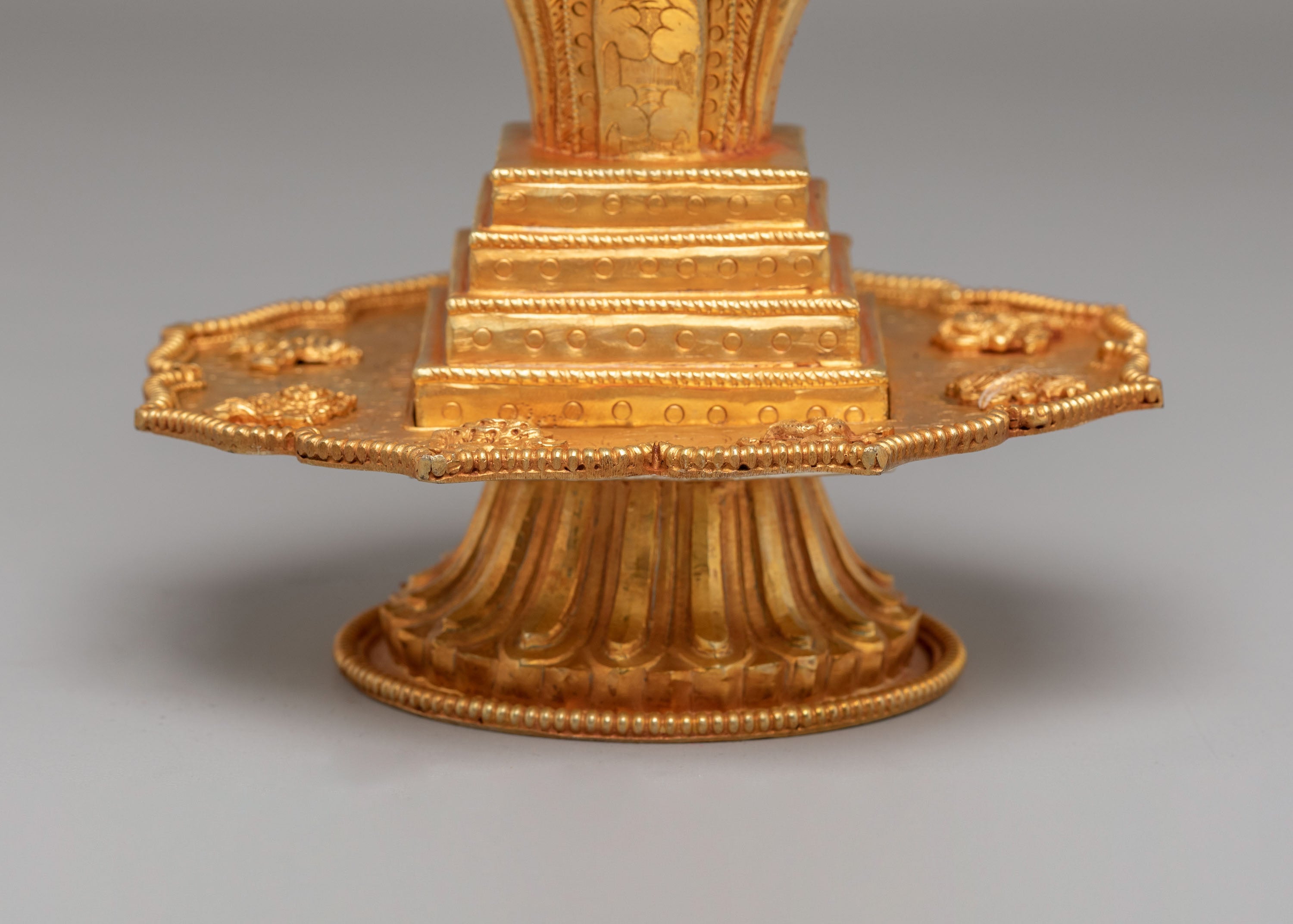 Handcrafted Ritual Torma | Copper Gold Plated Torma