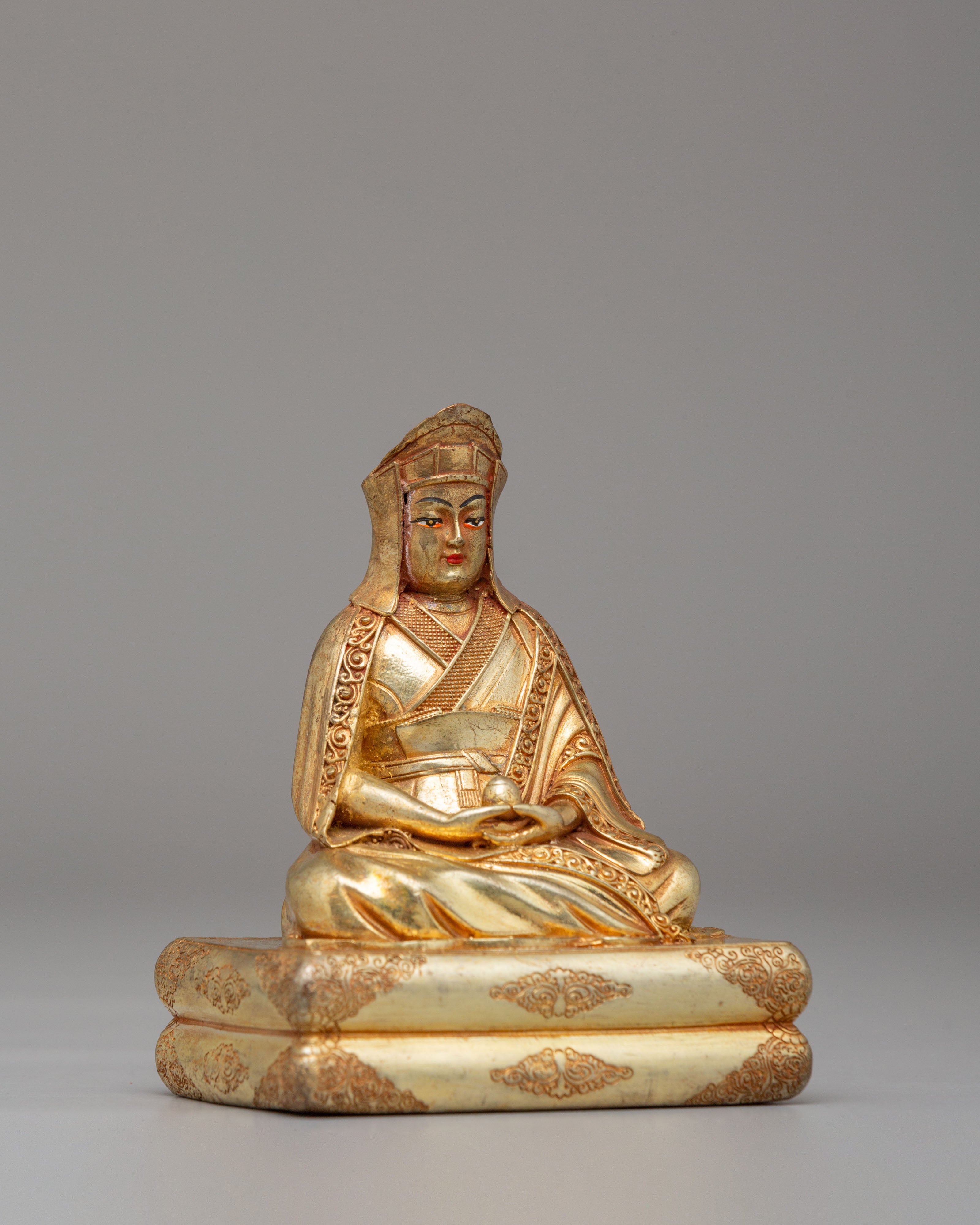 Buddhist Teacher Marpa Sculpture | Marpa Statue for Altar and Meditation
