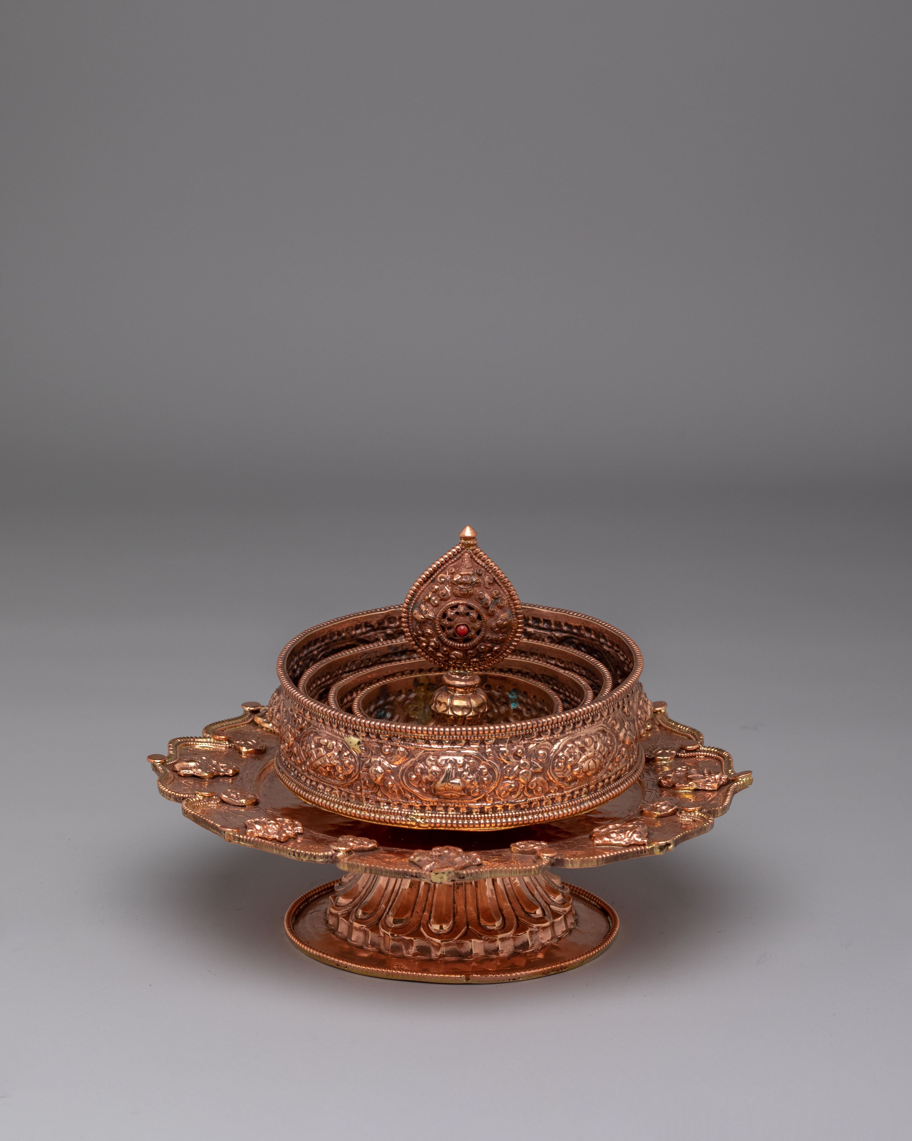 Sacred Altar Ritual Mandala Offering | Handcrafted Copper Meditation Offering