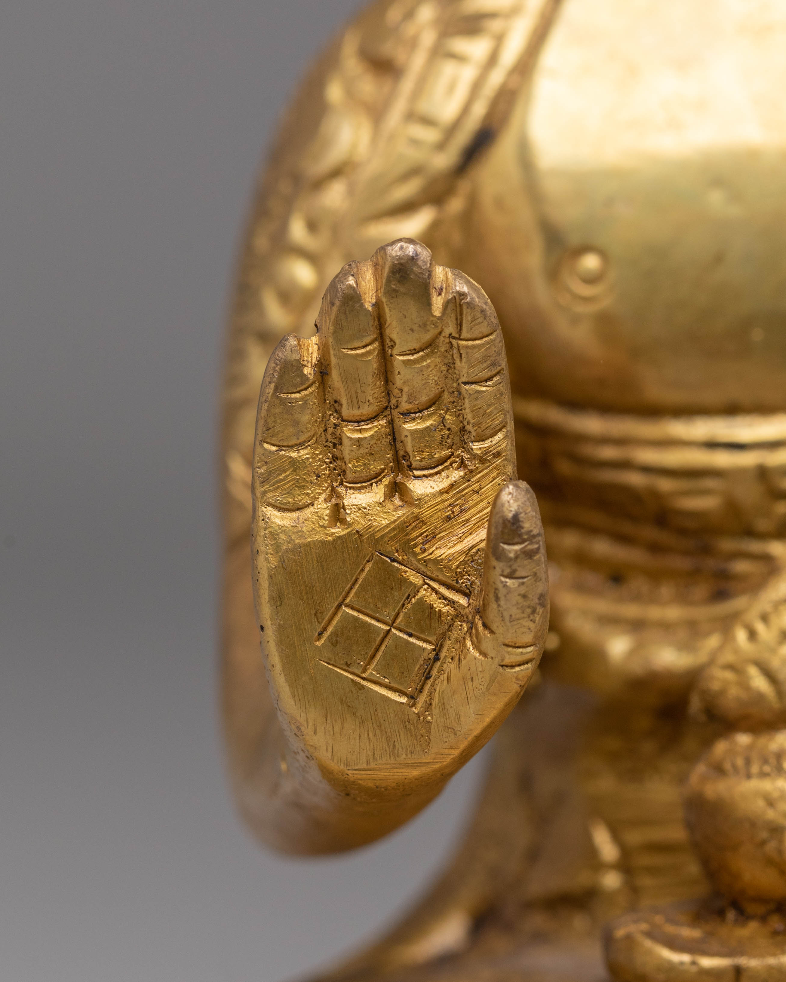 Handmade Amogasiddhi Buddha Statue | Symbol of Fearlessness and Enlightened Action