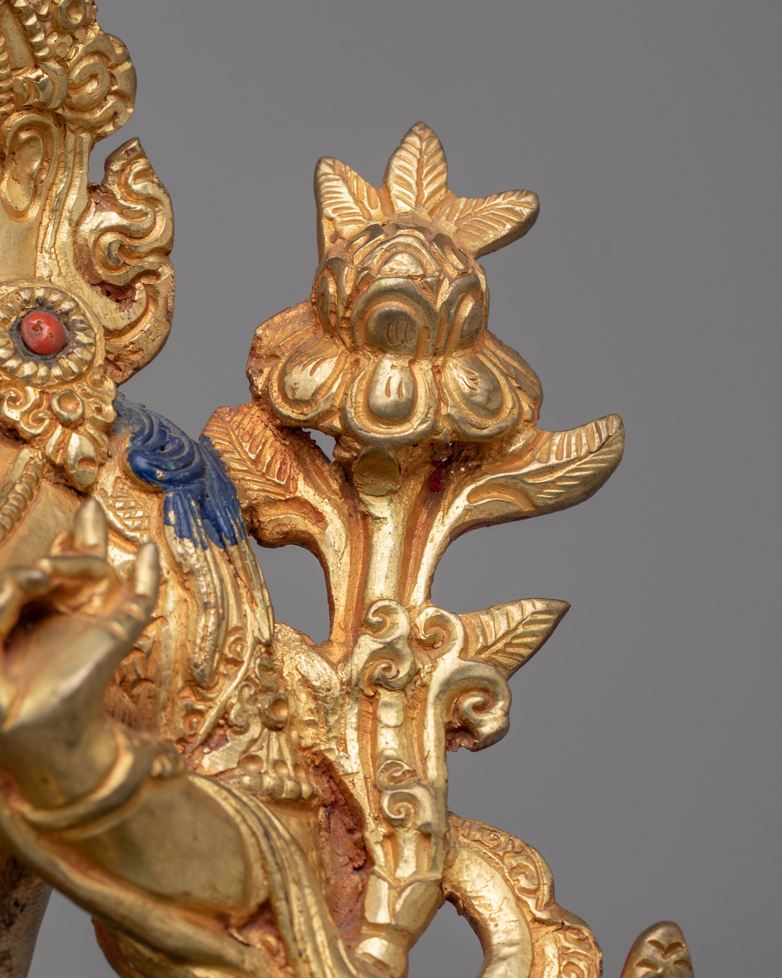 Spiritual Shyama Tara Statue for Altar | Handcrafted Copper Figure
