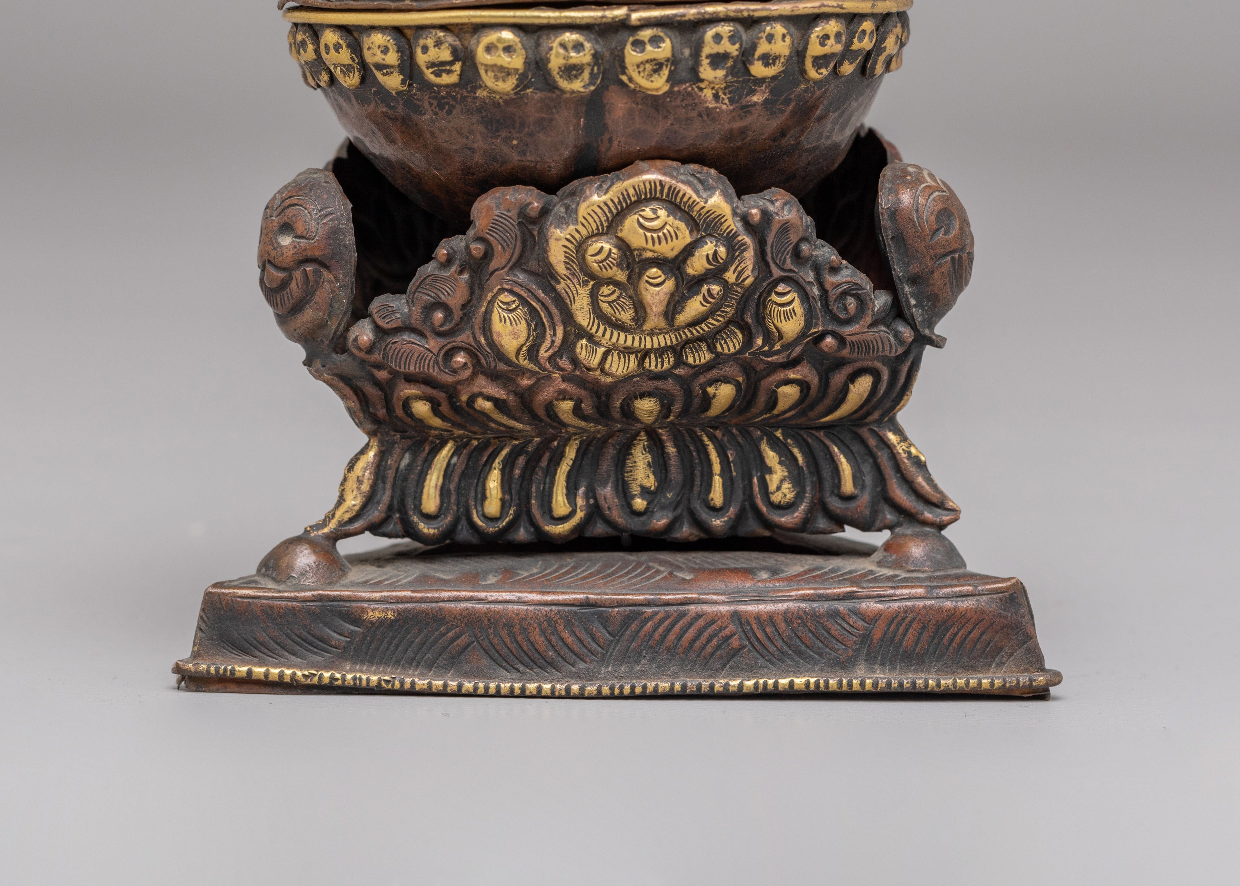 Sacred Tibetan Kapala | Handcrafted Ritual Skull Cup