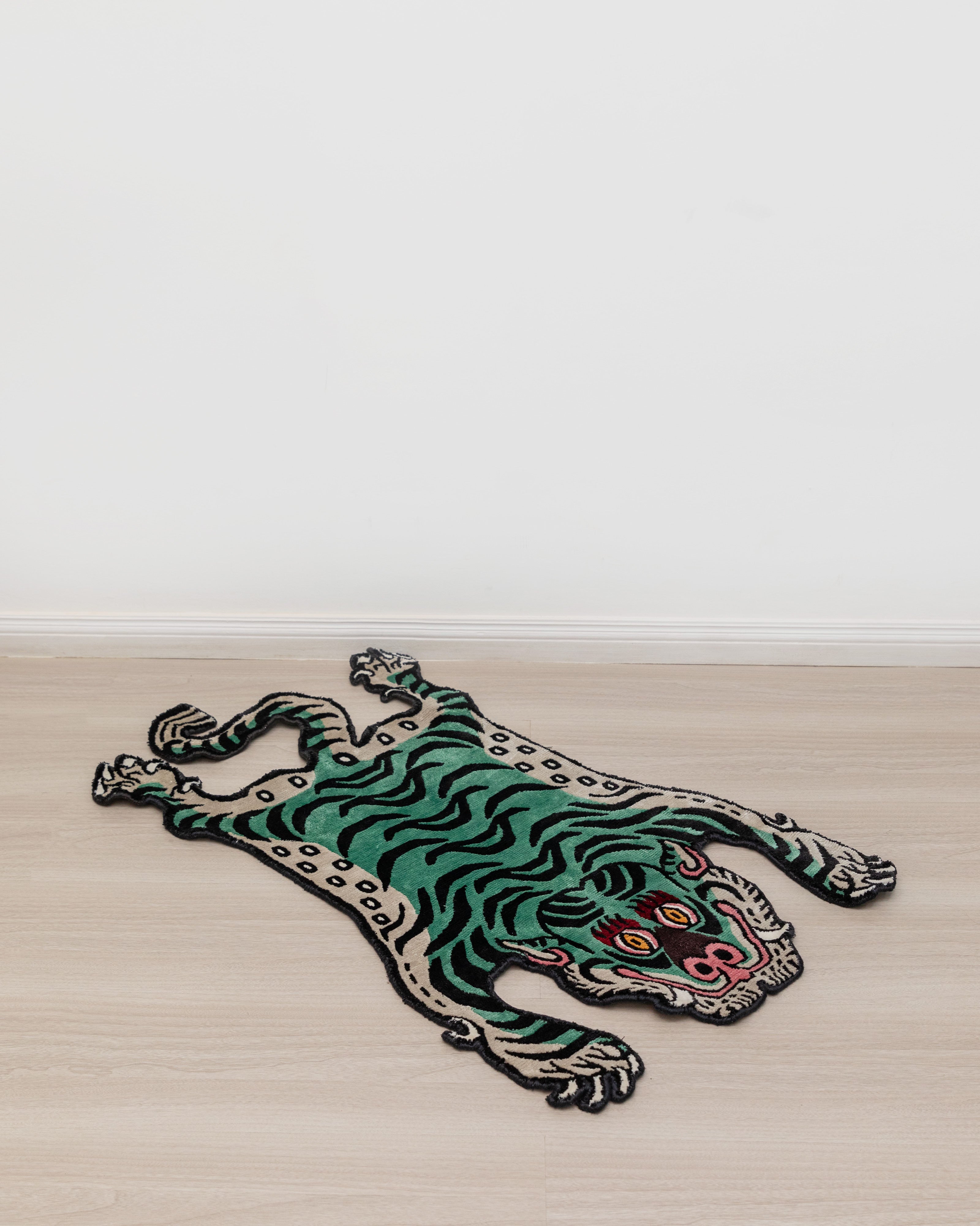 Handmade Tiger Rug | Buddhist Altar Decor