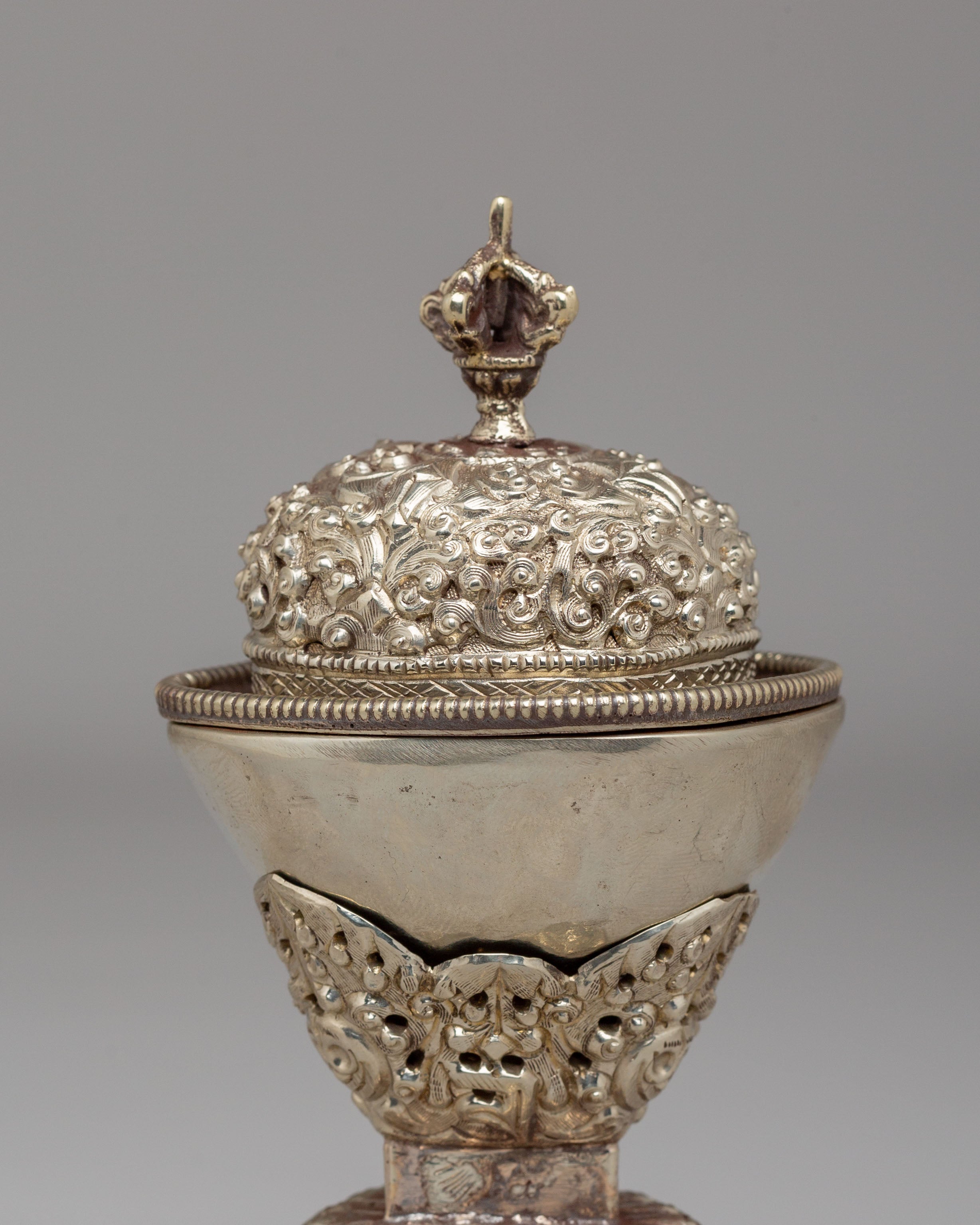 Handcrafted Tibetan Ritual Kapala | Vajrayana Offering Bowl