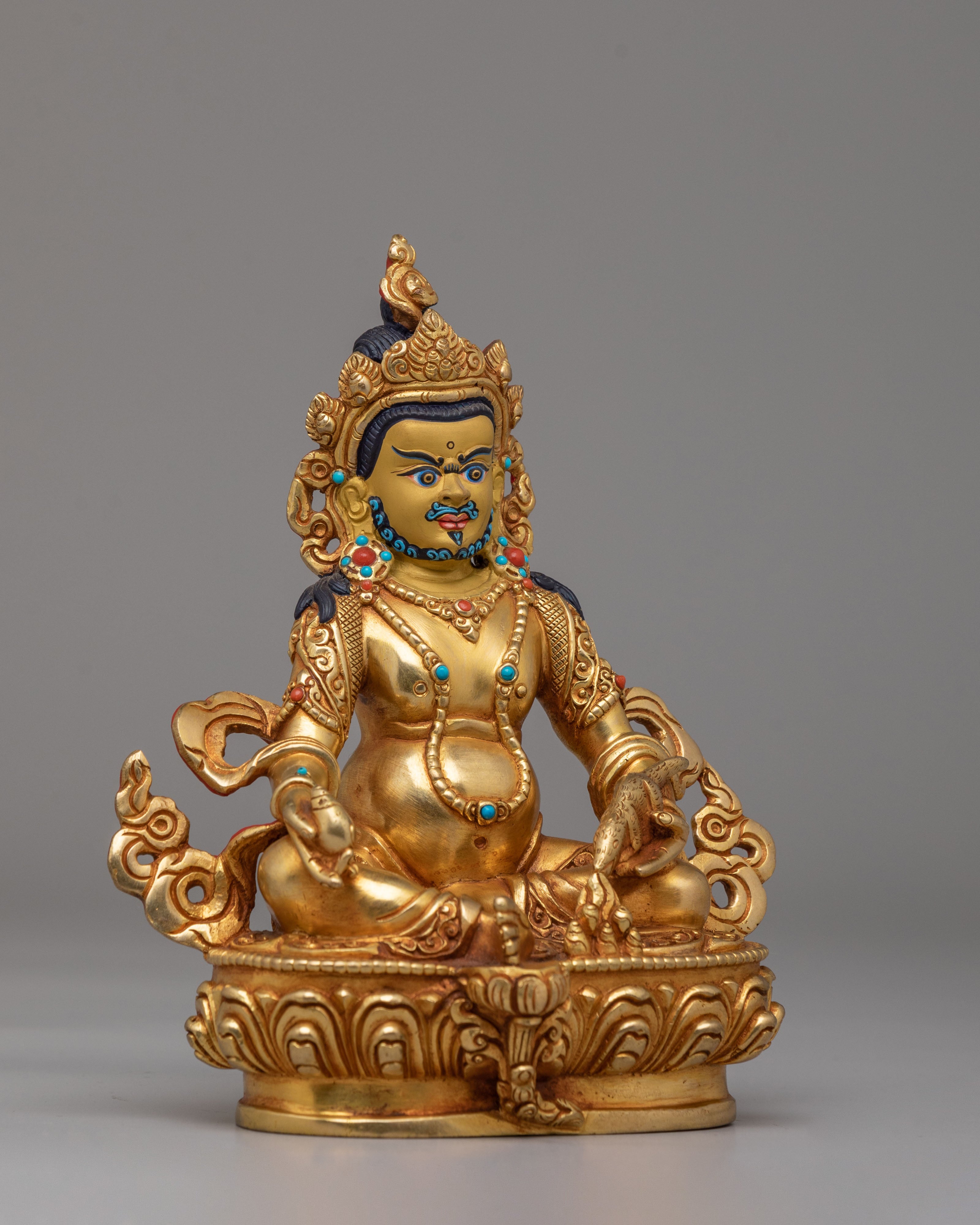 Himalayan Dzambhala Deity Statue | Tibetan God of Wealth & Prosperity