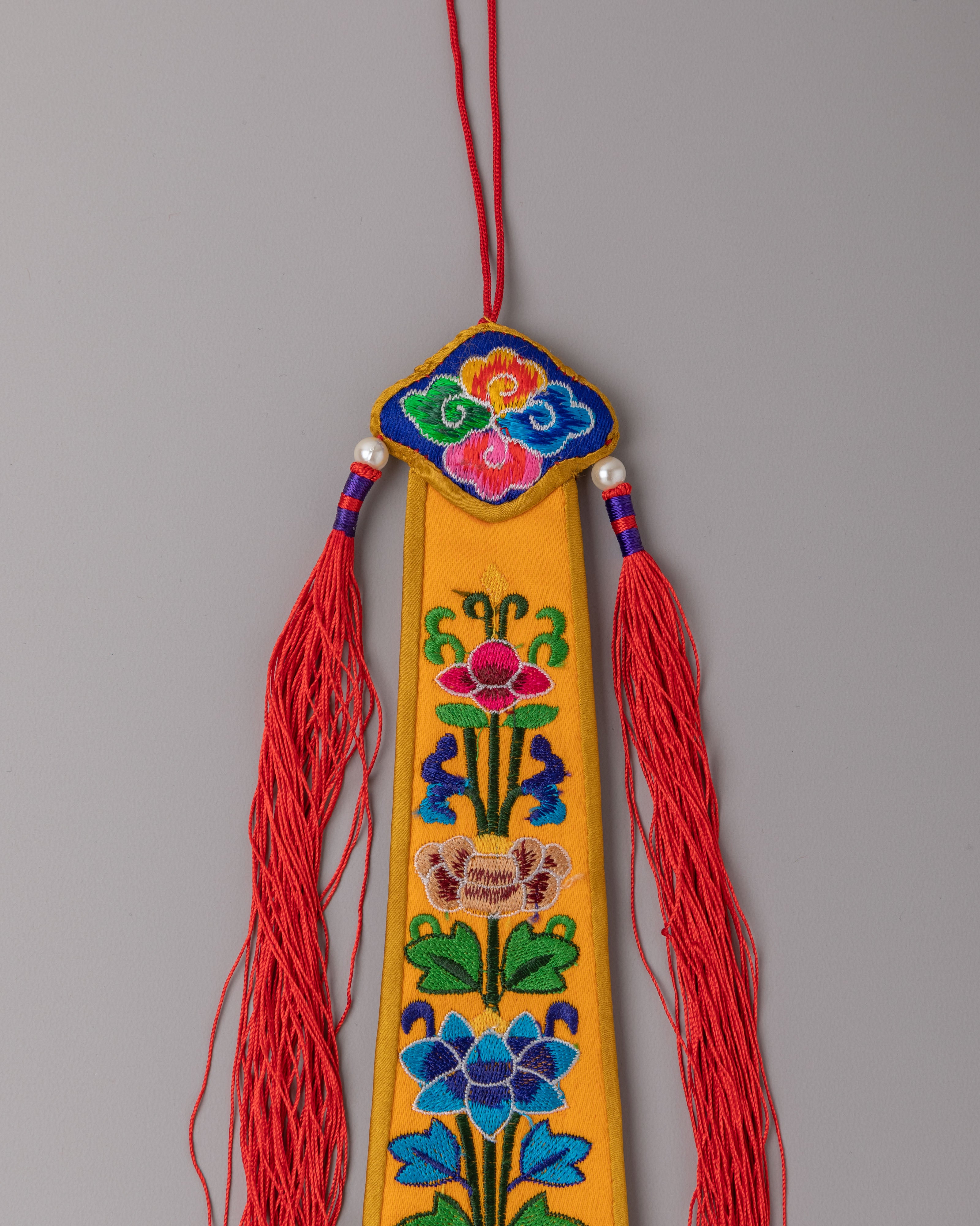 Spiritual Altar Damaru Tail | Tibetan Ritual Tool