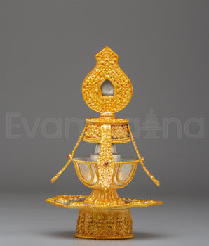 Handcrafted Tibetan Long Life Vase | Spiritual Copper Art