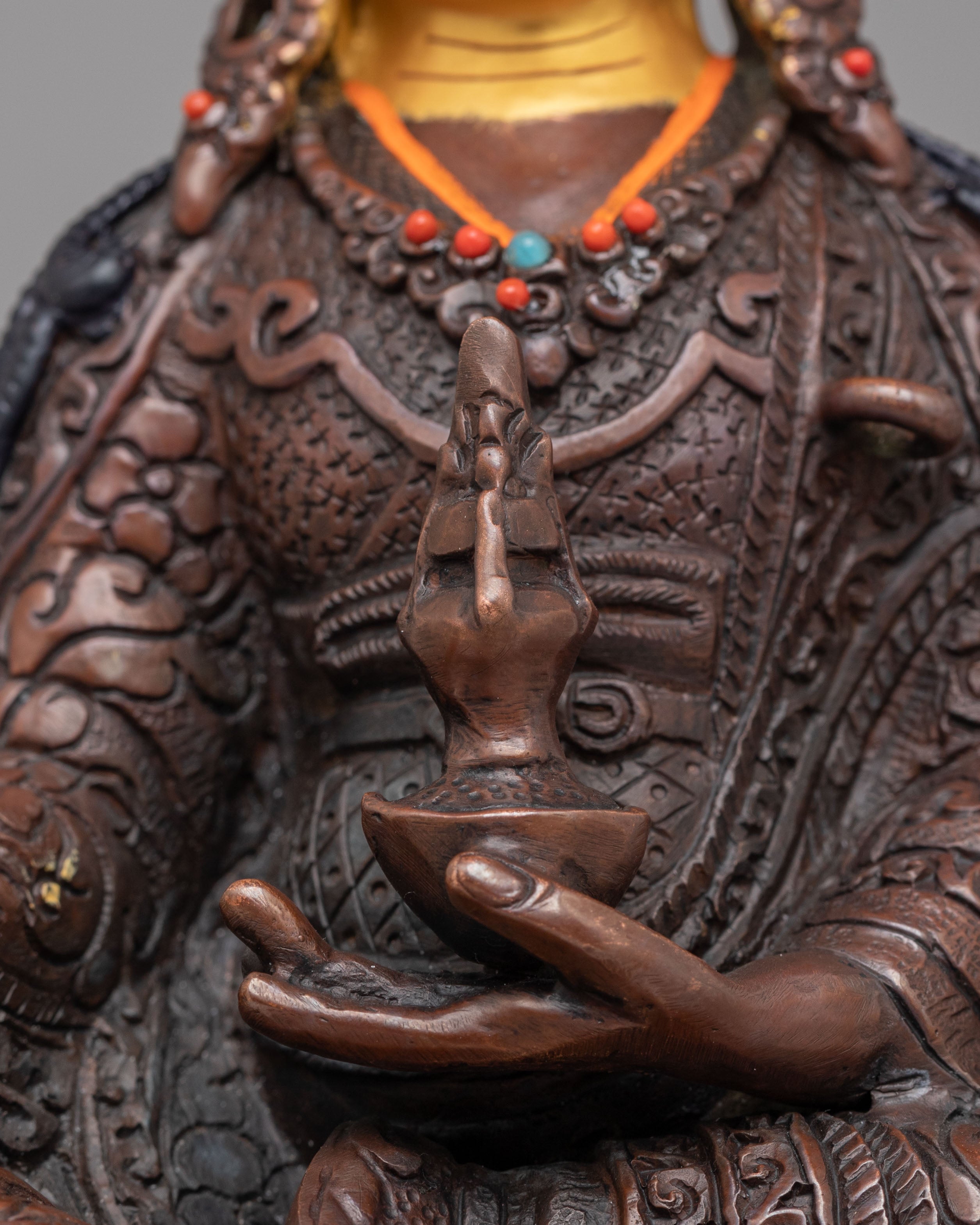 Sacred Padmasambhava Deity Sculpture | Sacred Tibetan Decor