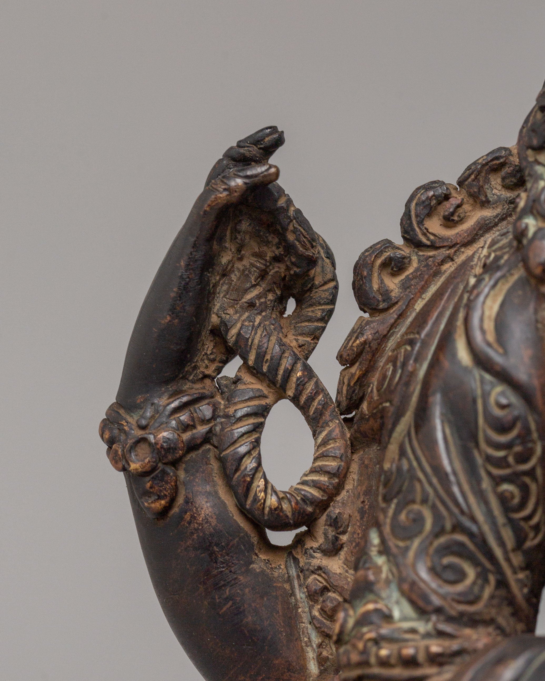 Handmade Buddhist Chenrezig Sculpture | Tibetan Avalokiteshvara Artwork