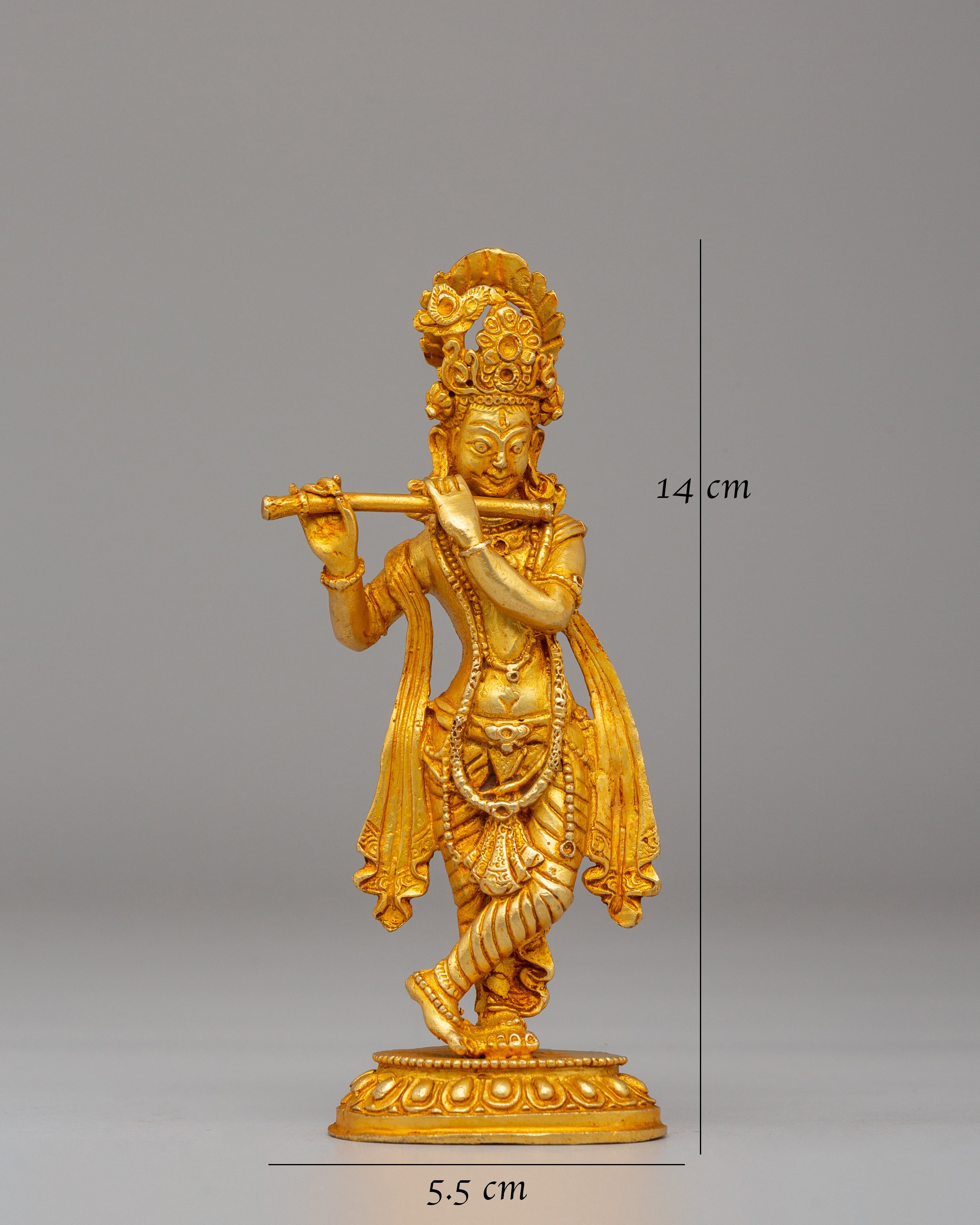 Sacred Krishna Statue | Hindu Deity Statue for Meditation