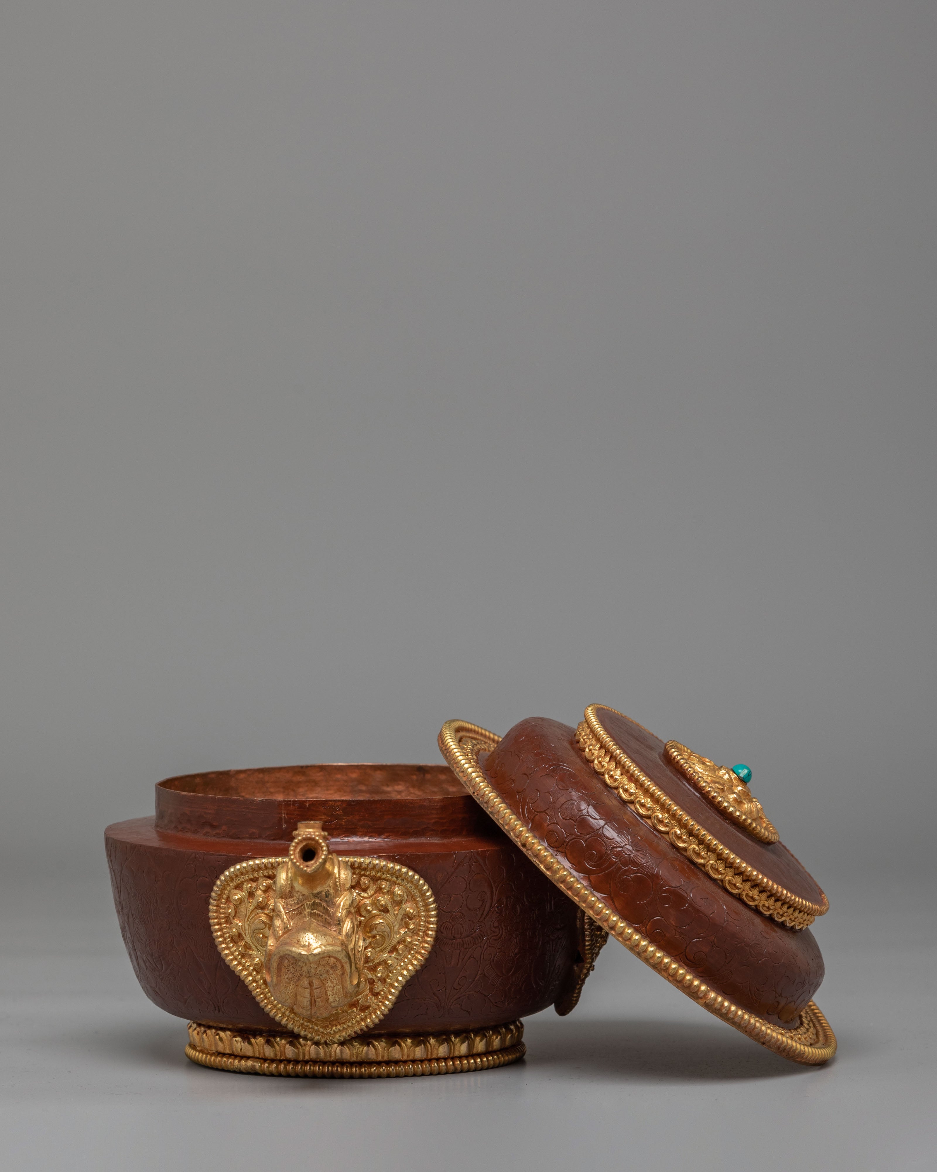 Tibetan Ritual Water Offering Set | Pot, Stand, Plates