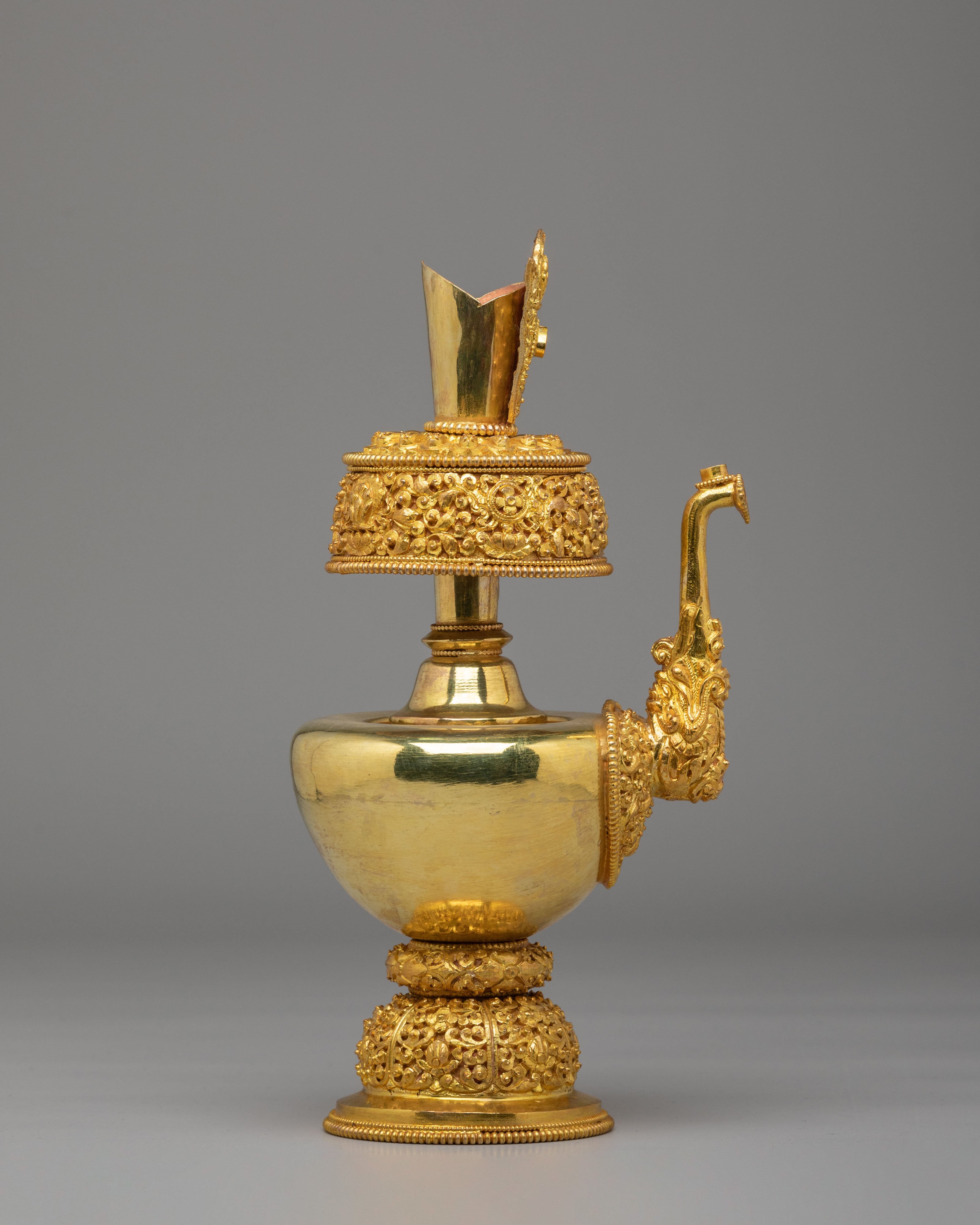 Bhumba Ritual Vessel Set | Gold Plated Copper Bhumba Set