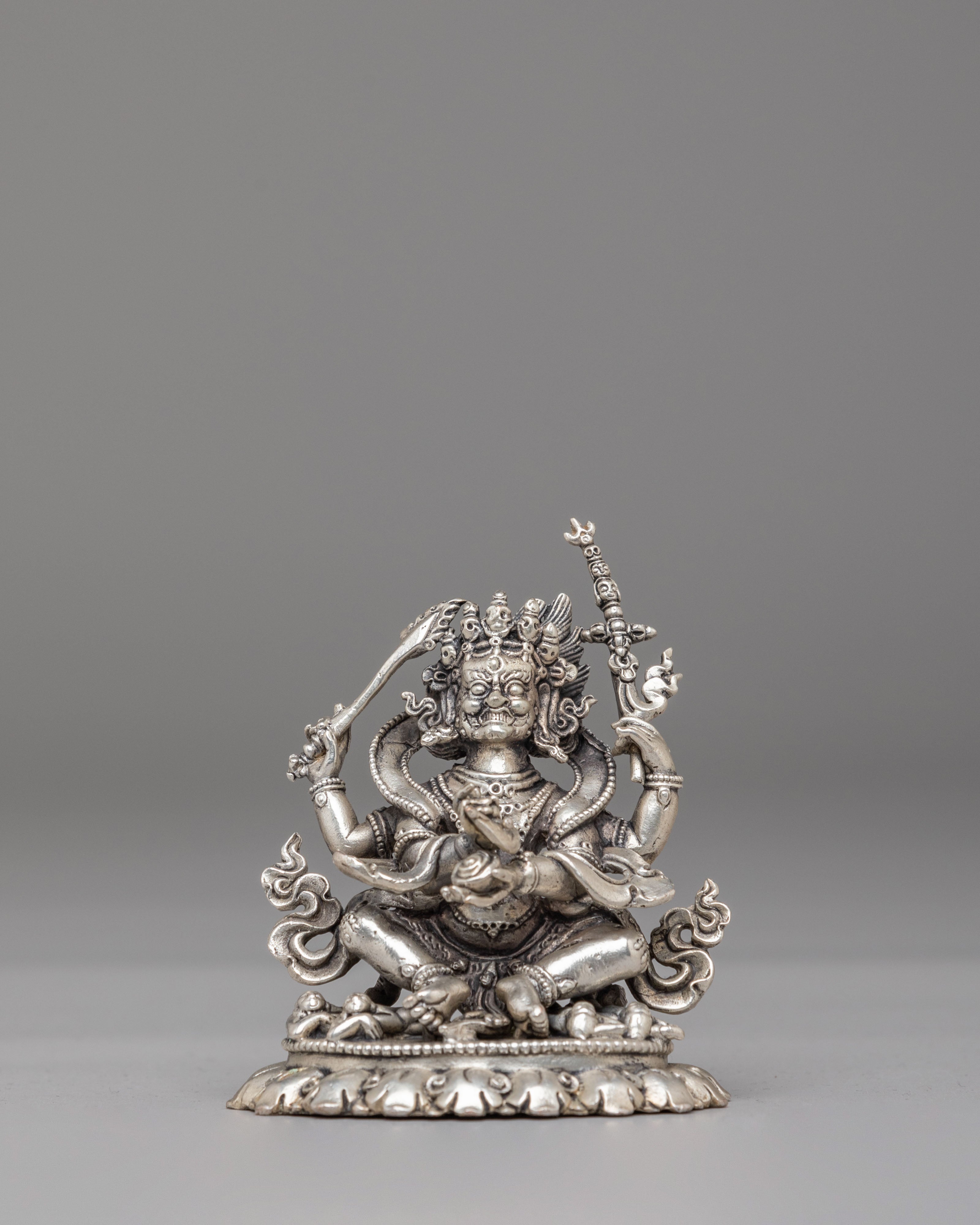 Four-Armed Mahakala Statue | The Protector Deity of Tibetan Buddhism