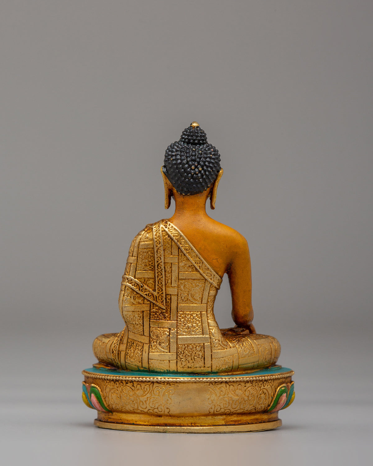 Himalayan Shakyamuni Buddha Shrine Statue | 24K Gold Plated Tibetan Buddha