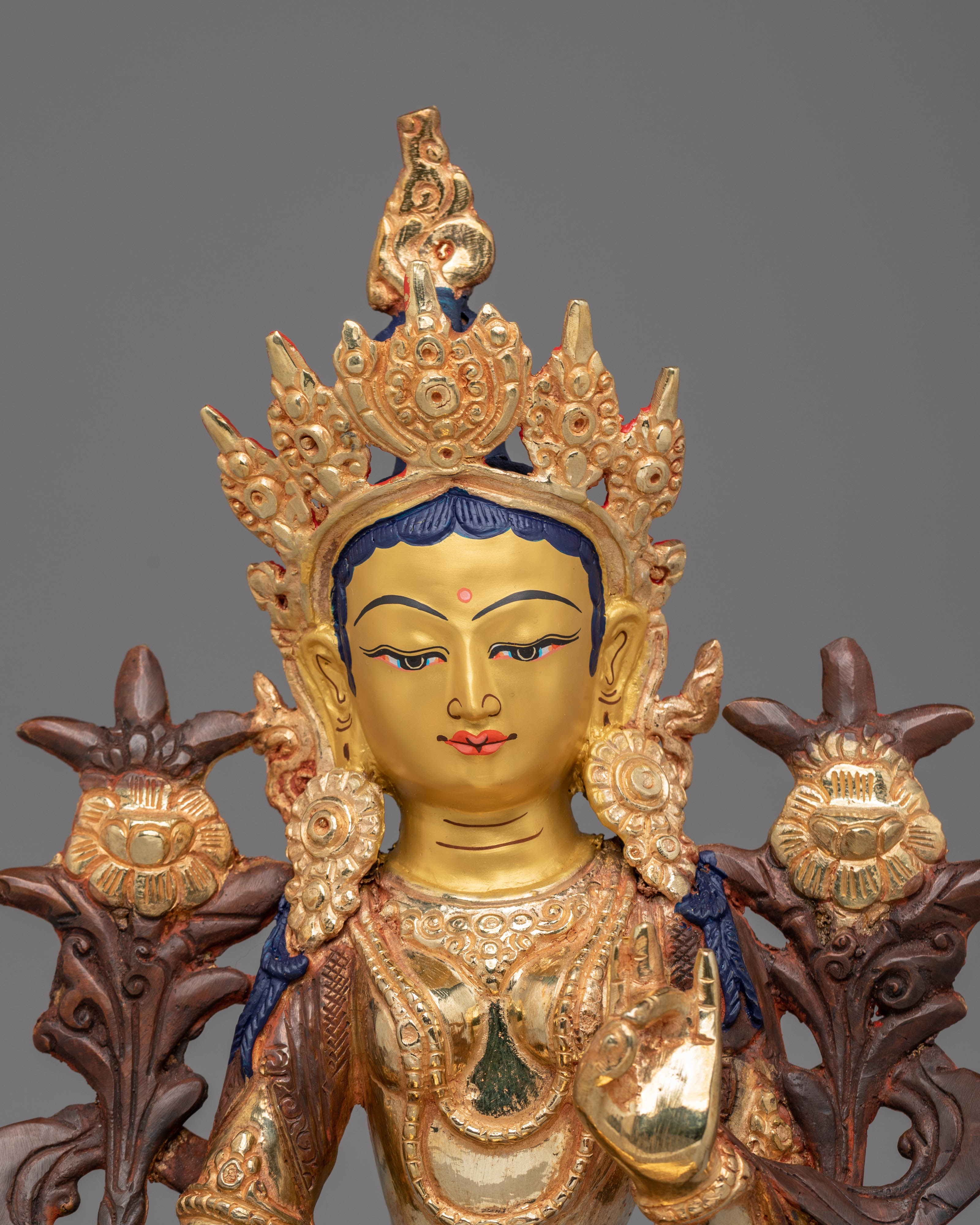 Tibetan Green Tara Protection Statue | Goddess of Compassion & Swift Action