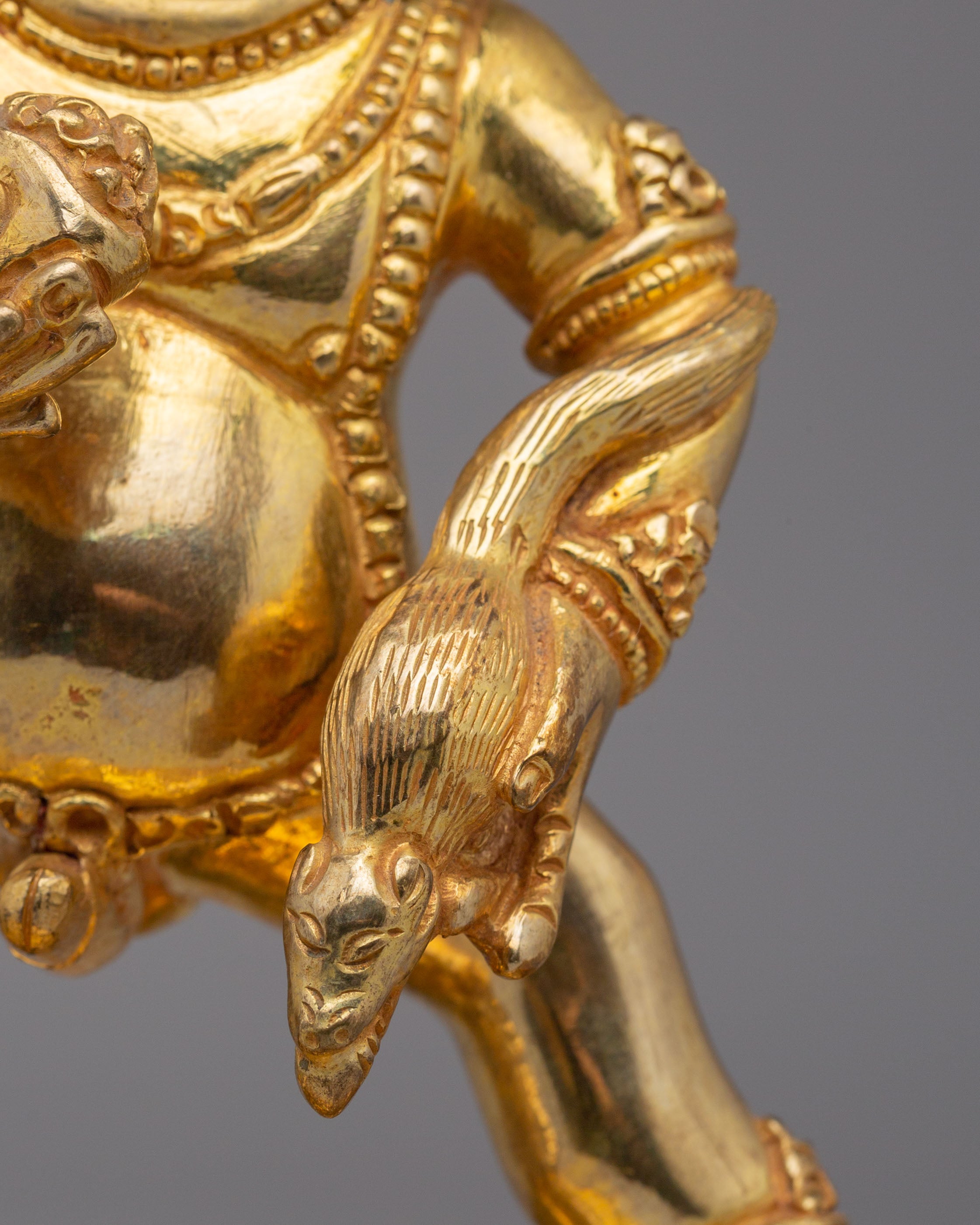 Wealth Protector Black Dzambhala Sculpture | Tibetan Buddhist Artwork for Prosperity