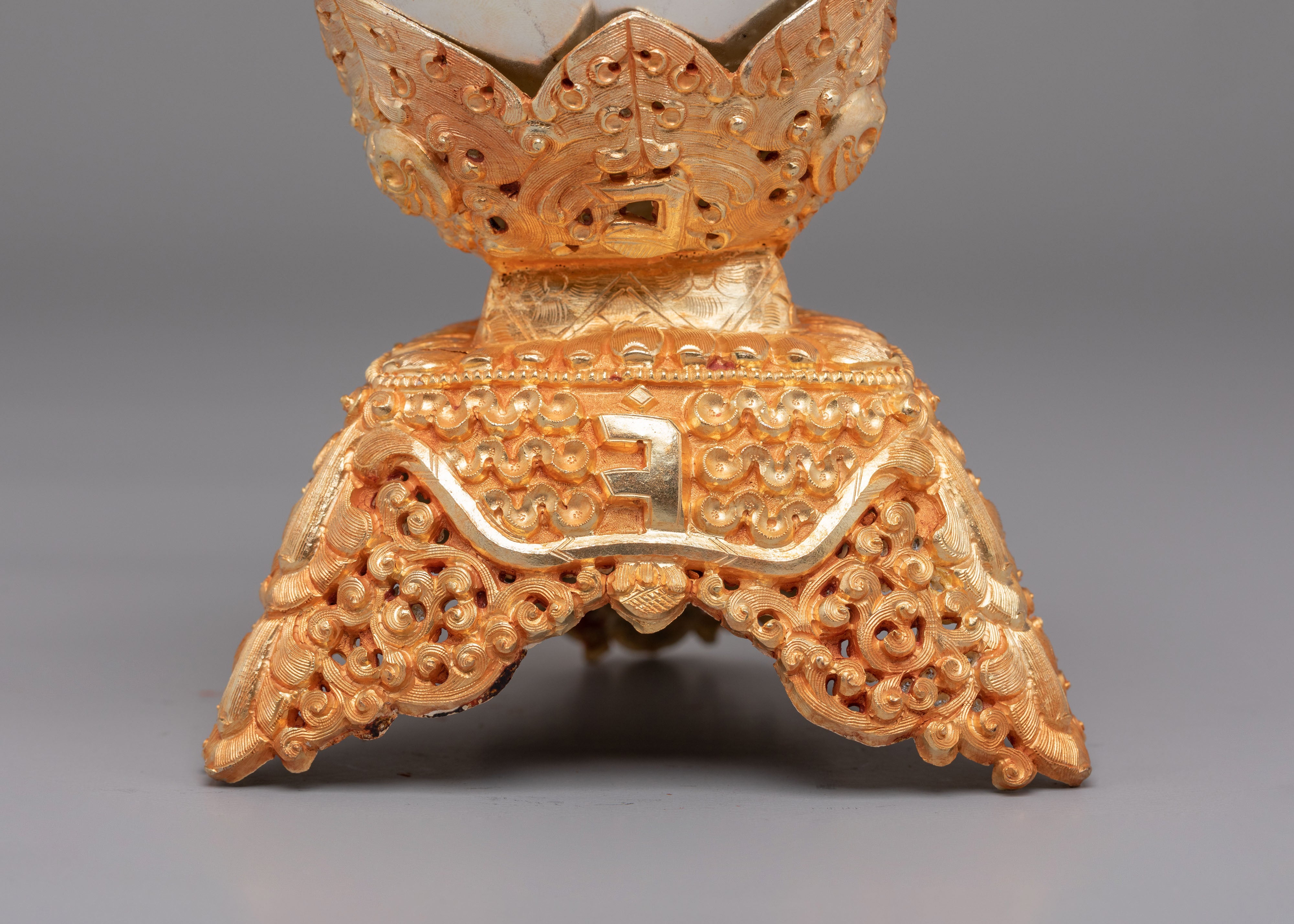 Handcrafted Kapala Ritual Cup | Tibetan Buddhist Offering Vessel